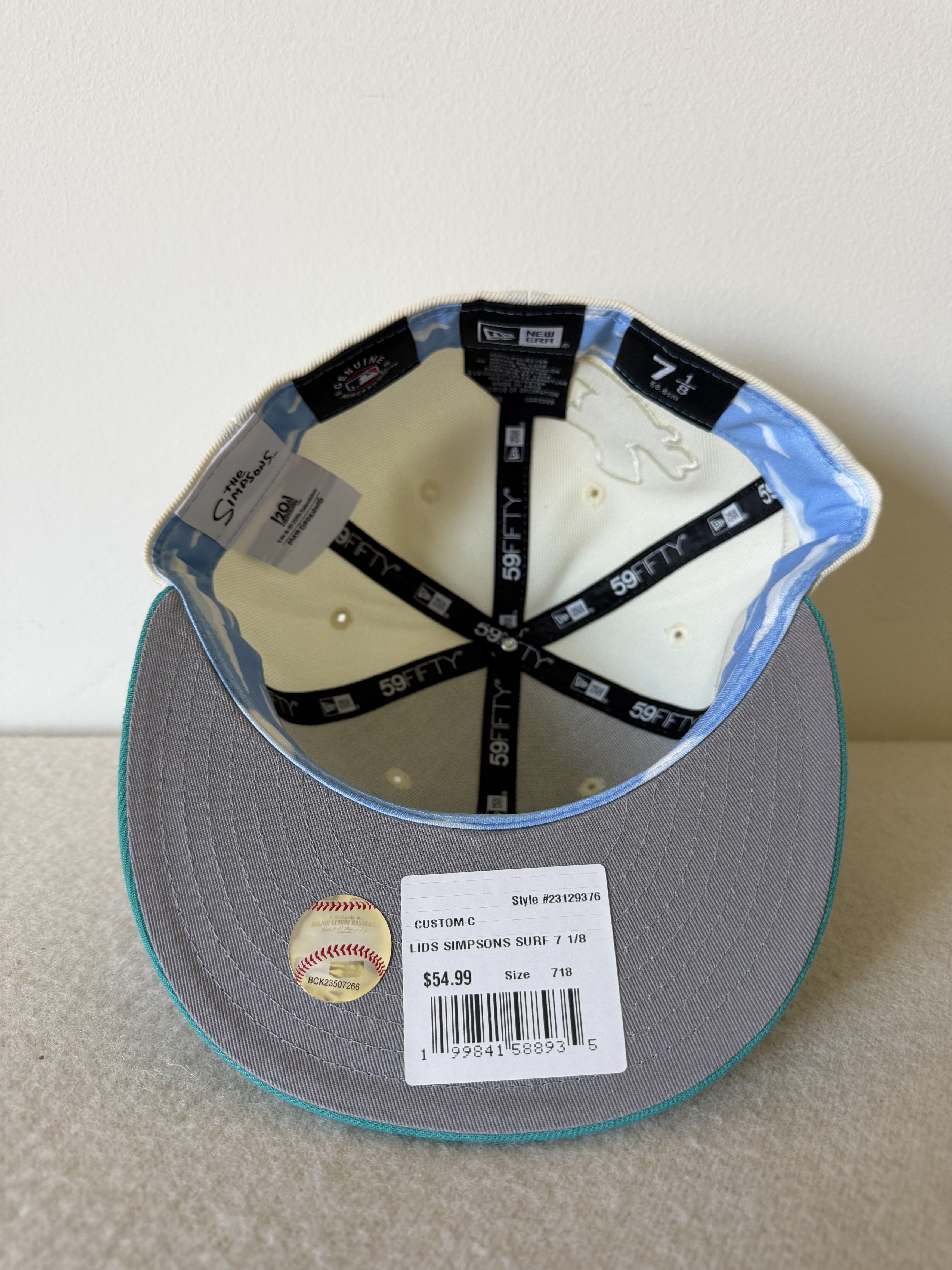 New Era 7 1/8 New Era Florida Marlins Simpsons Localized 59FIFTY Hat Size ONE SIZE - 6 Thumbnail