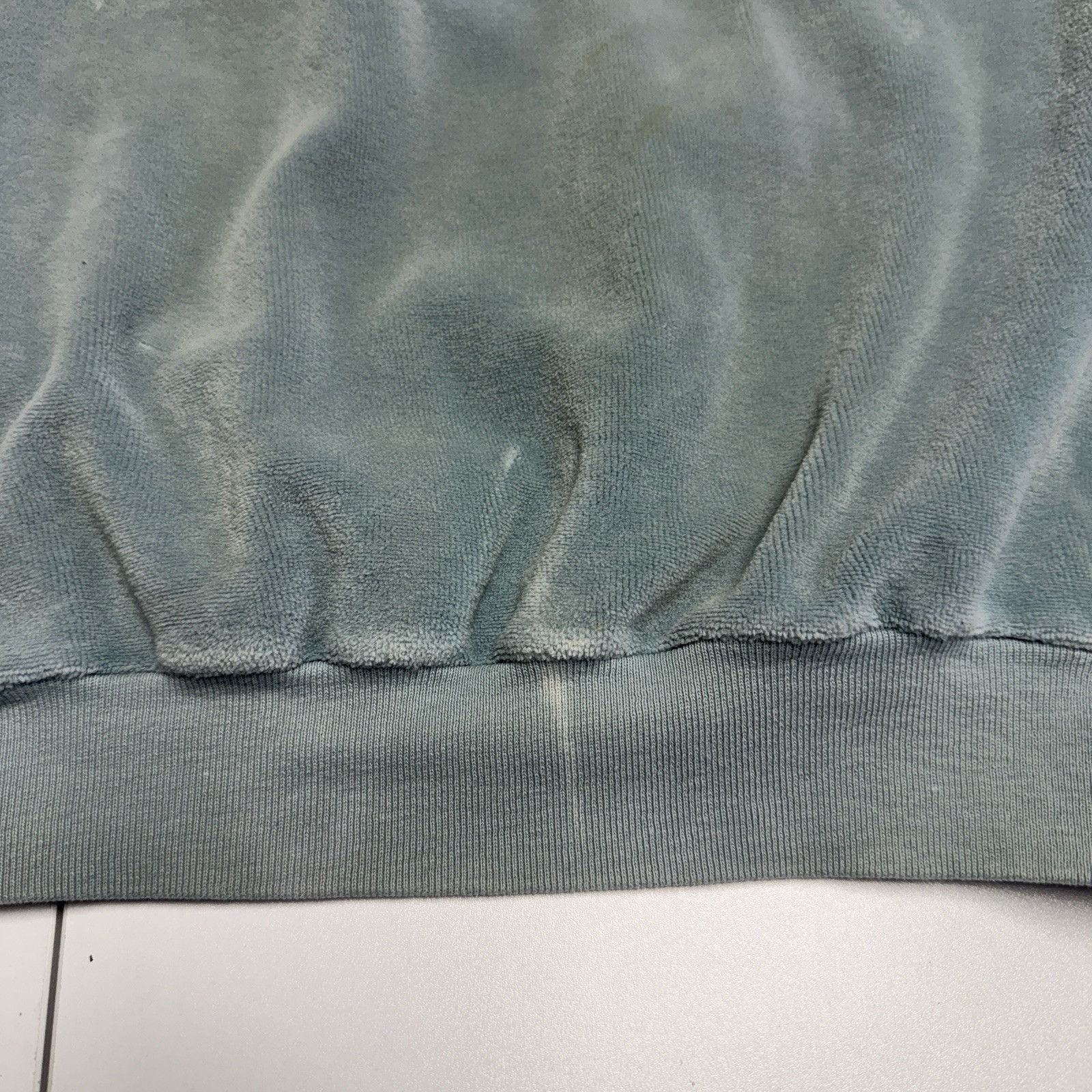 Vintage Vintage Velour Sweatshirt 1980s Short Sleeve 1/4 Zip Size M / US 6-8 / IT 42-44 - 7 Thumbnail