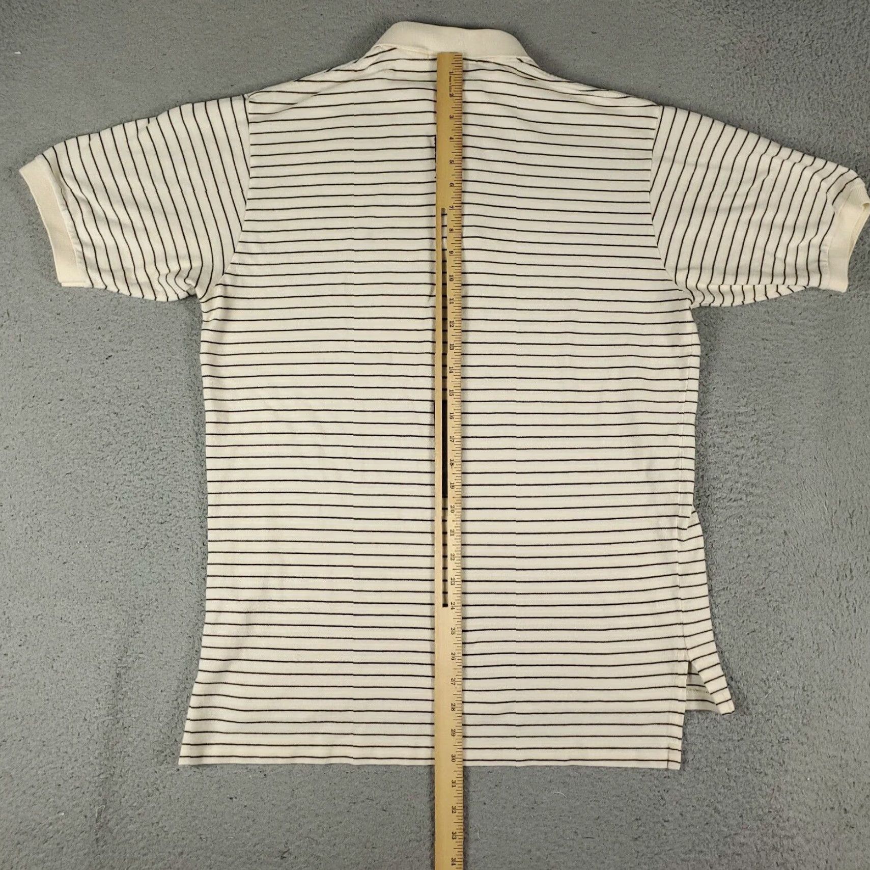 Ralph Lauren VINTAGE Ralph Lauren Polo Shirt Mens Large Beige Striped Pony Casual Short Sleeve Adult Large Beige Polo Mens Size US L / EU 52-54 / 3 - 5 Thumbnail