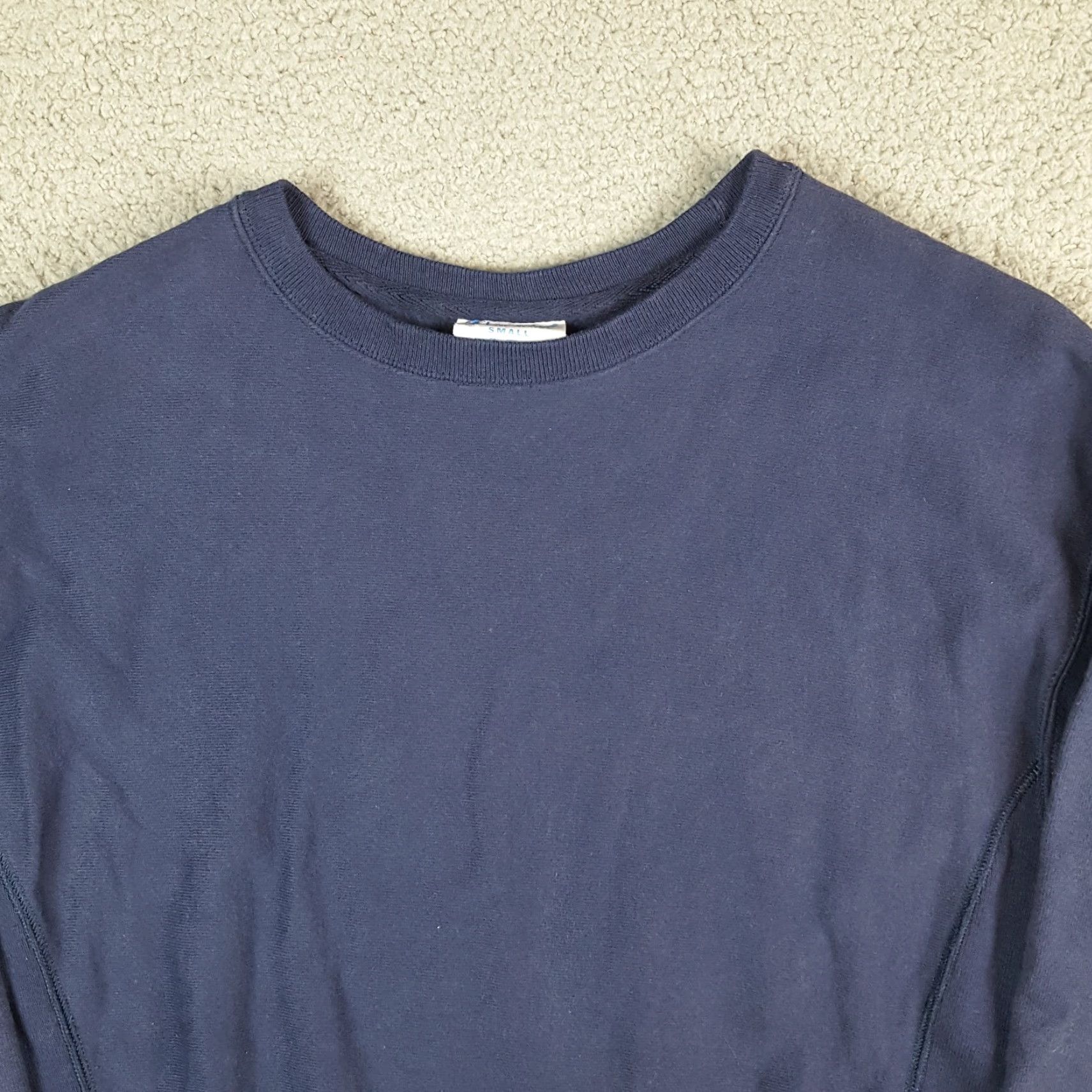 Champion VINTAGE Y2K Champion Reverse Weave Navy Pullover Crewneck Sweatshirt S Mens VTG Size US S / EU 44-46 / 1 - 2 Thumbnail
