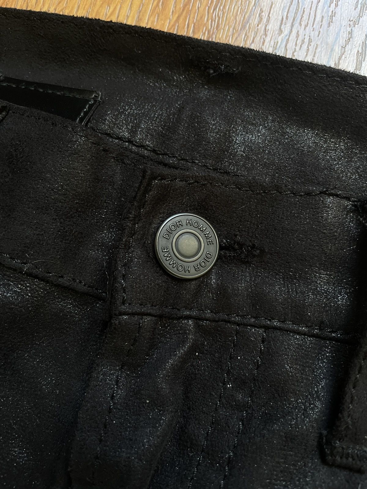 Dior Dior Homme FW08 shiny black trousers by Kris Van Assche Size US 31 - 3 Thumbnail