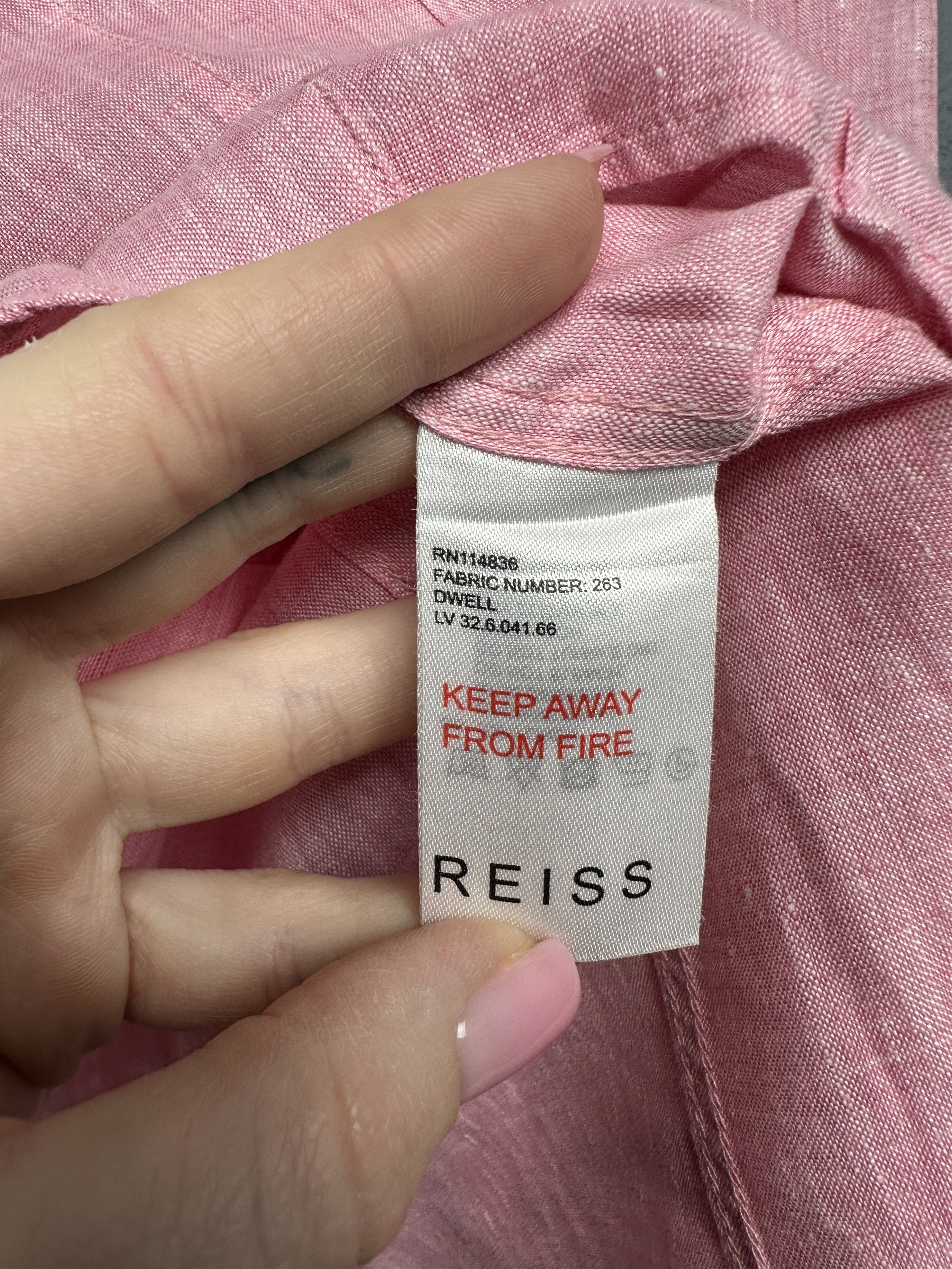 Reiss Reiss Mens Linen Long Sleeve Shirt Size US L / EU 52-54 / 3 - 4 Thumbnail