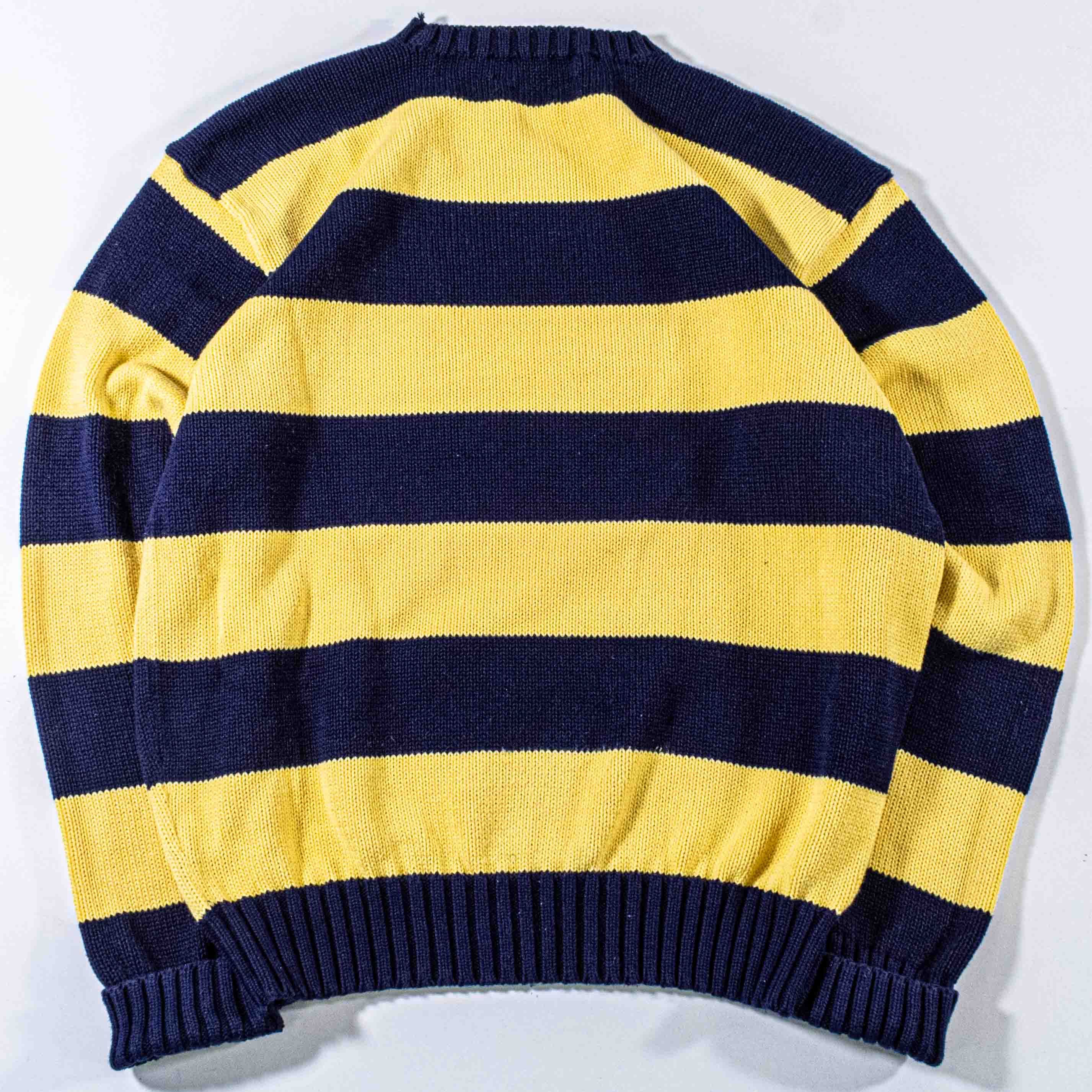 Polo Ralph Lauren Vintage 90s Polo Ralph Lauren Pony Striped Knit Sweater Size US M / EU 48-50 / 2 - 2 Thumbnail