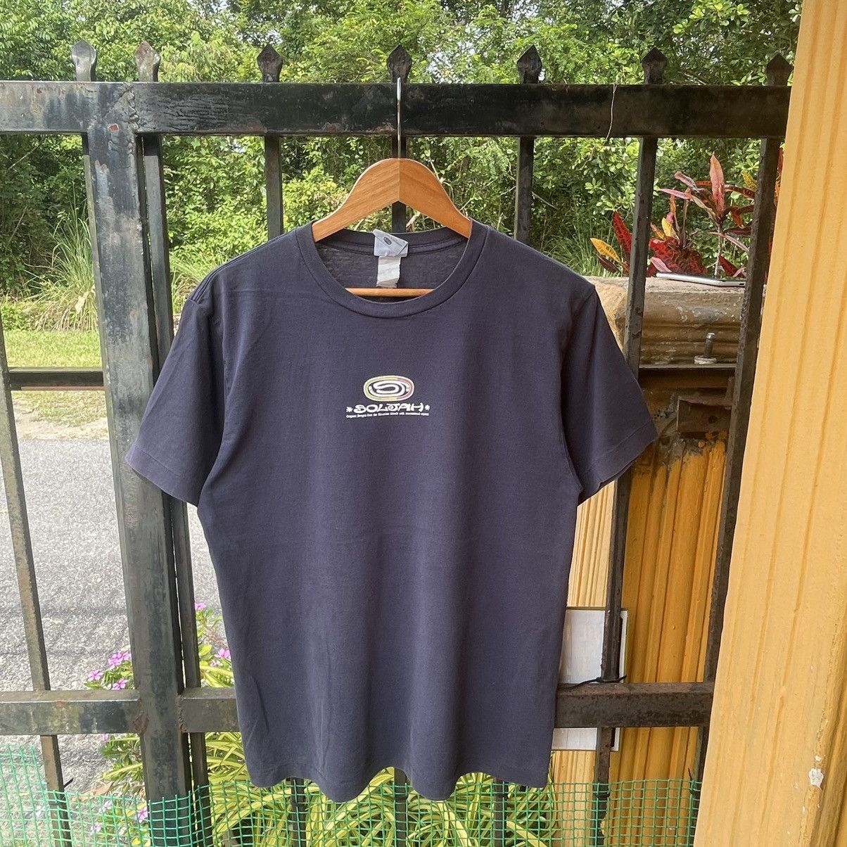 Welcome Skateboards 🔥Vintage 90s Soljah Big Logo Spellout Skateboard Tee Size US L / EU 52-54 / 3 - 2 Thumbnail