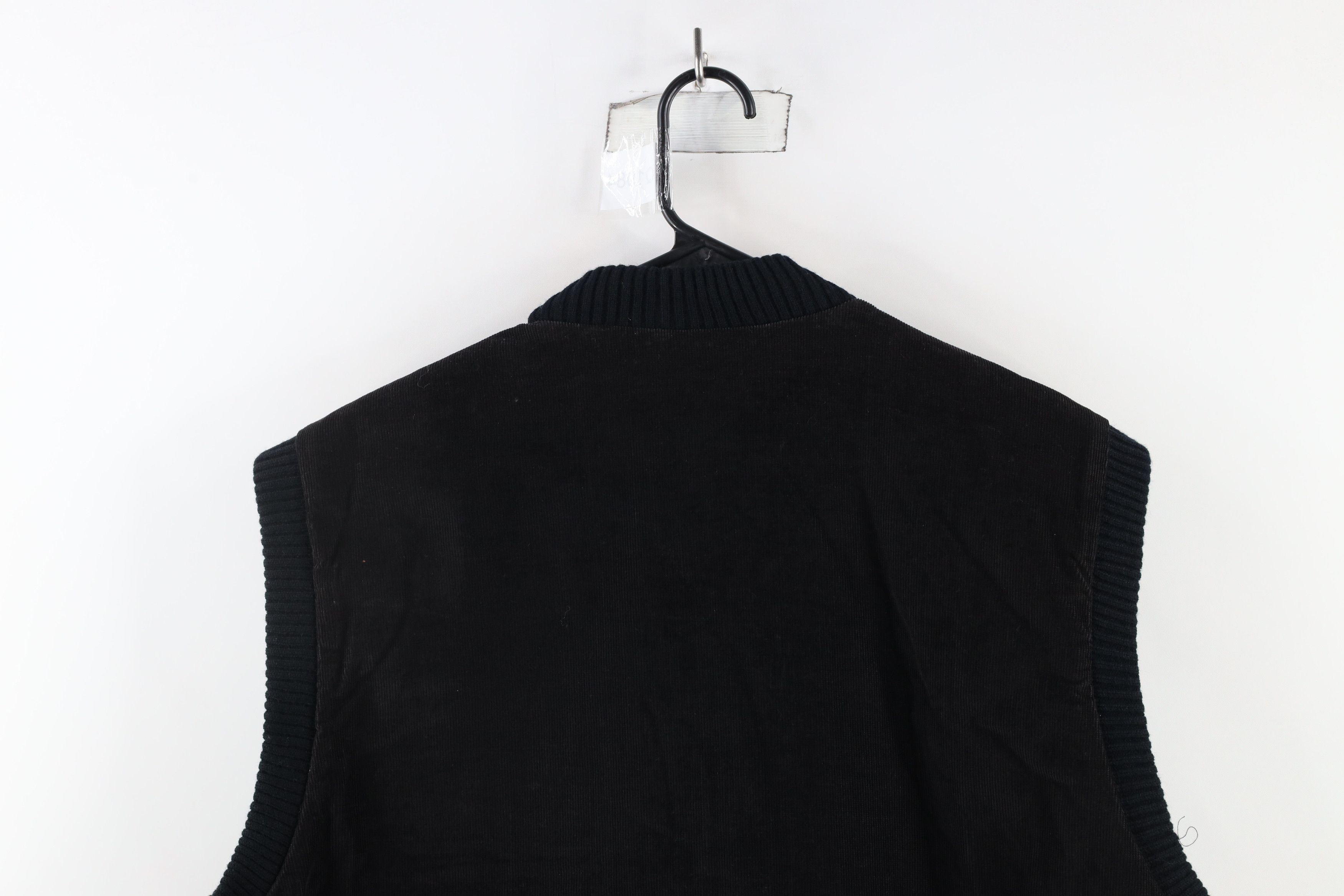 Vintage Vintage 70s Streetwear Corduroy Puffer Vest Jacket Black Size US XL / EU 56 / 4 - 12 Thumbnail