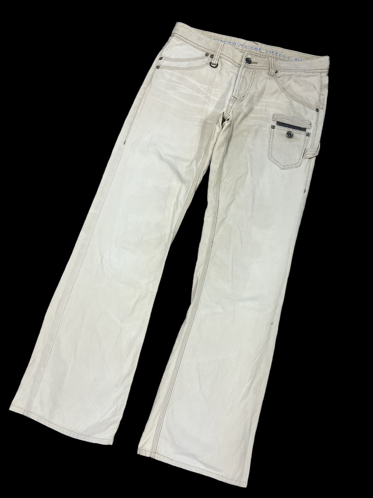 Japanese Brand × Vintage FLARED🔥NICOLE CLUB DISTRESSED DENIM PANT Size US 30 / EU 46 - 5 Thumbnail