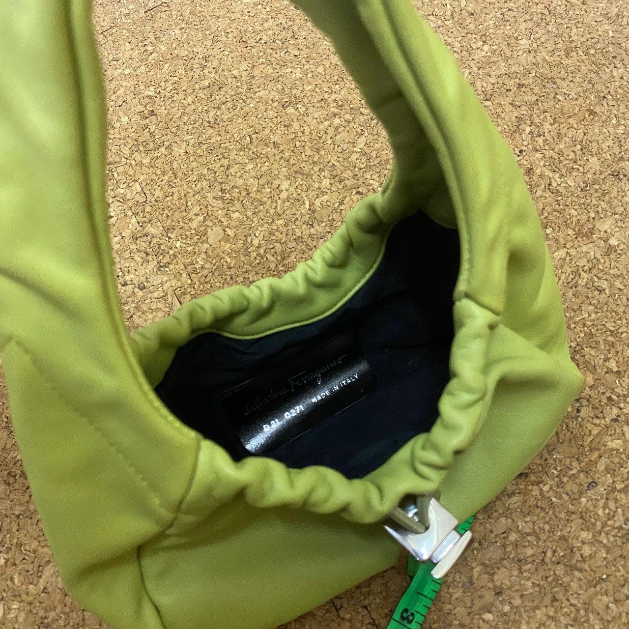 Designer × Salvatore Ferragamo Y2K Ferragamo Mini Shoulder Bag – Lime Green Statement Piece Size ONE SIZE - 16 Thumbnail