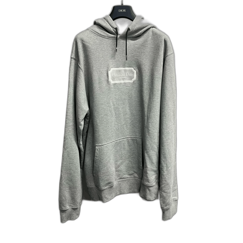 Dior Dior Gray Hooded Sweatshirt with Logo-2506 Size US M / EU 48-50 / 2 - 1 Thumbnail
