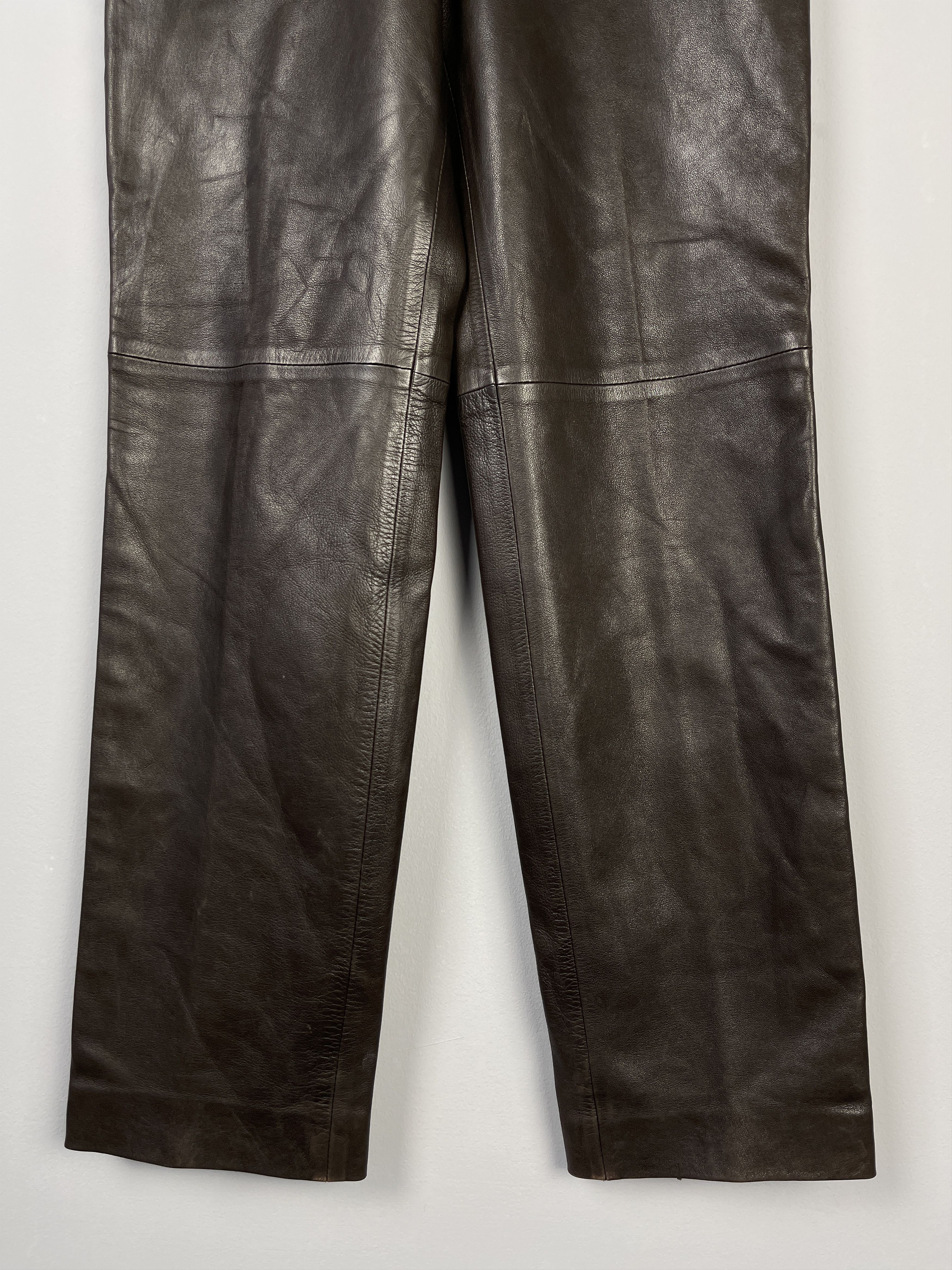 Celine Celine Vintage Cuir Leather Pants Size 30" / US 8 / IT 44 - 13 Thumbnail