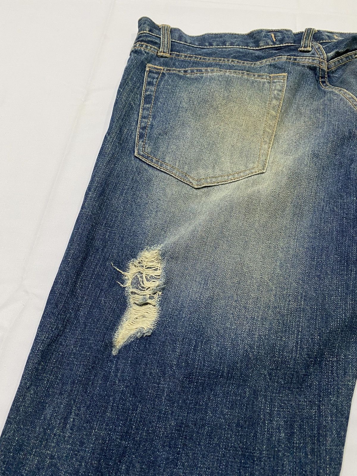 PPFM Japanese brand X ppfm distressed jeans Size US 34 / EU 50 - 23 Thumbnail