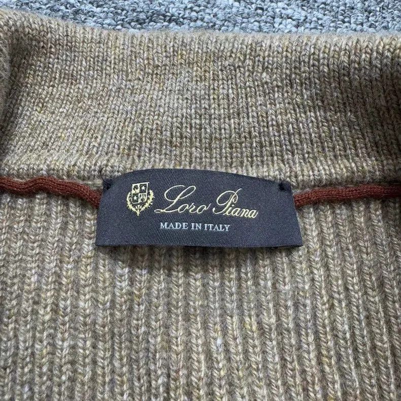 Loro Piana Ribbed Knit Polo Sweater.