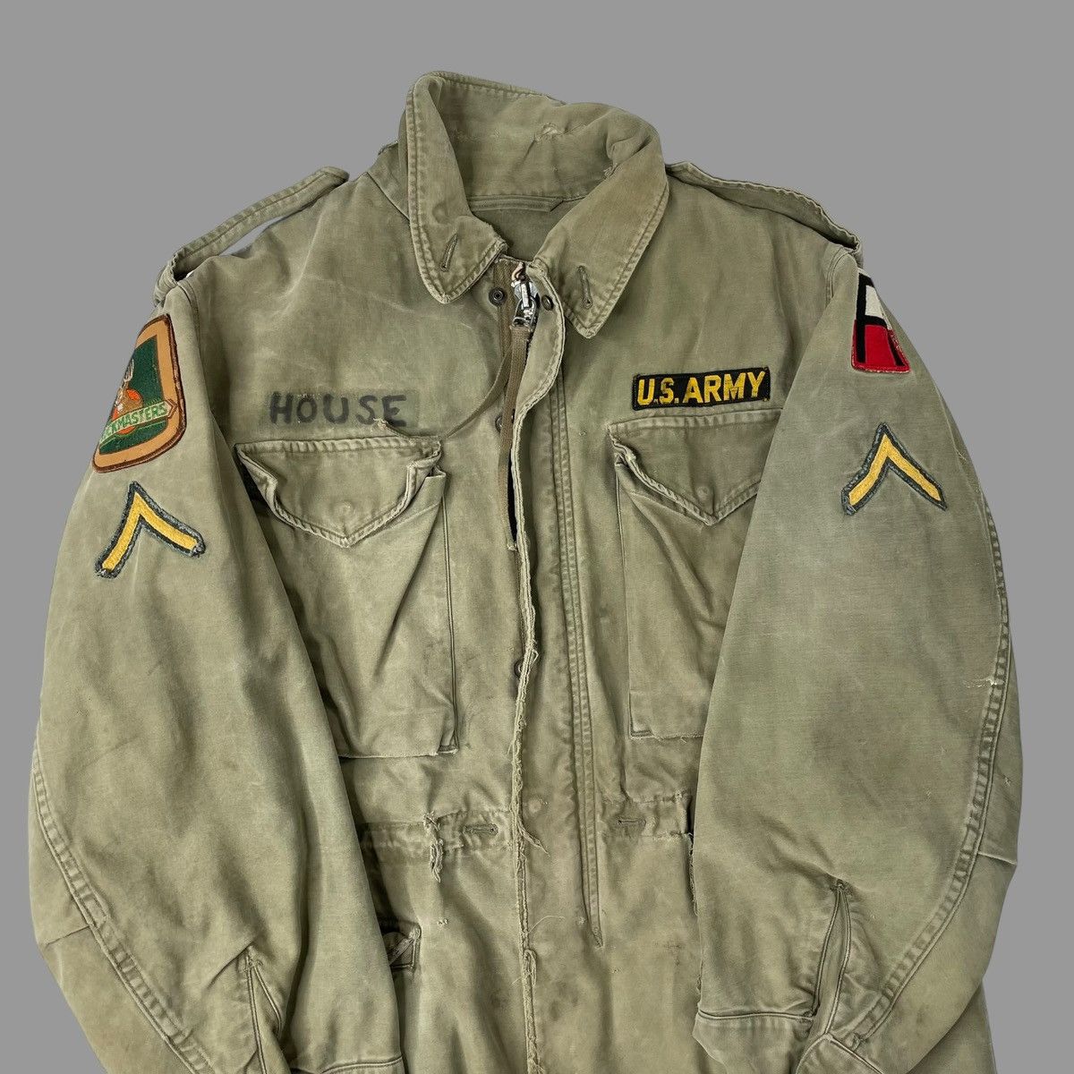 Vintage Vintage 1957 og-107 faded military field jacket Size US M / EU 48-50 / 2 - 3 Thumbnail