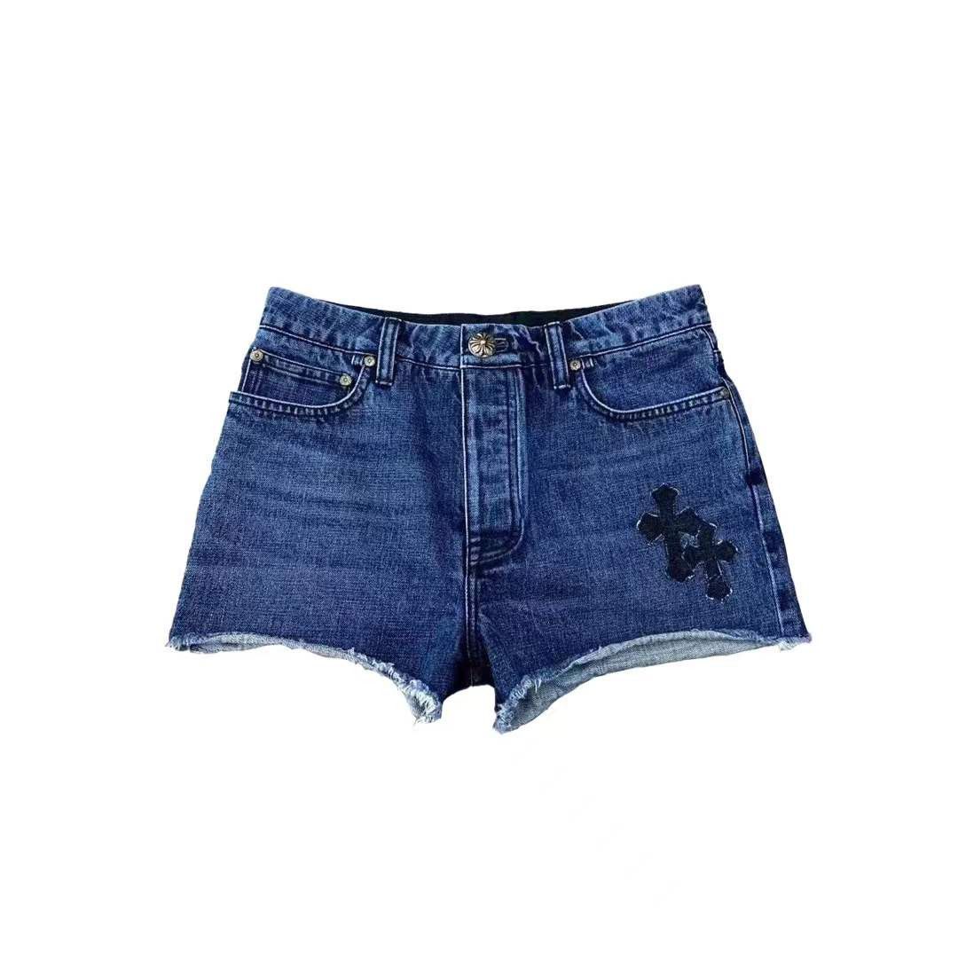 Chrome Hearts Chrome Hearts Cross Patch Denim Shorts Size 24" / US 00 / IT 34 - 1 Thumbnail