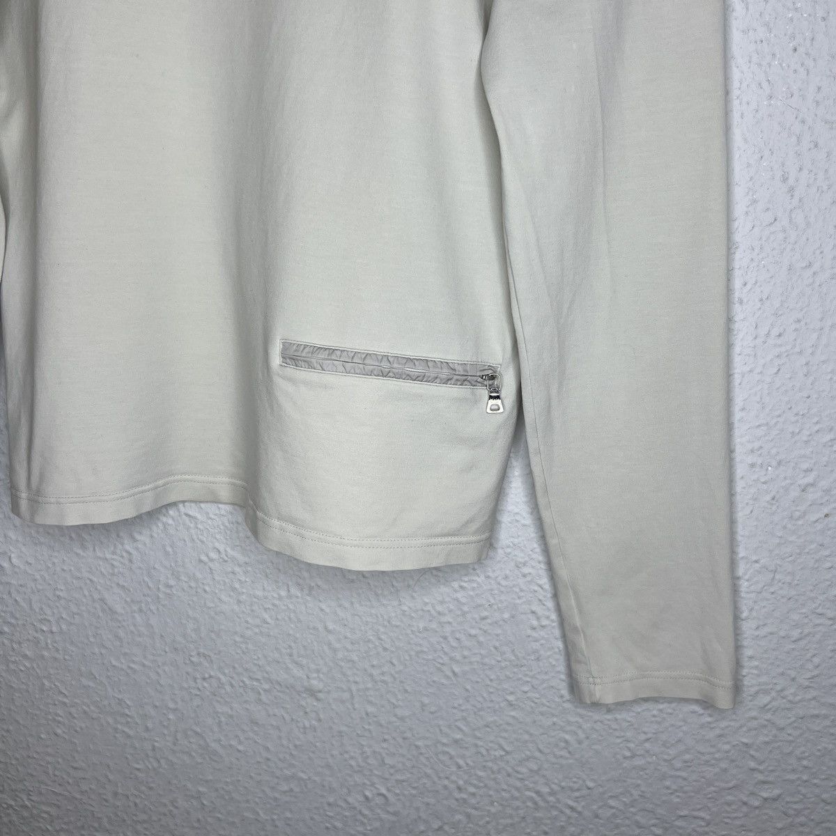 Designer × Prada Prada Milano Long Sleeve Tshirt Top Blouse Tee Off White Size M / US 6-8 / IT 42-44 - 10 Thumbnail