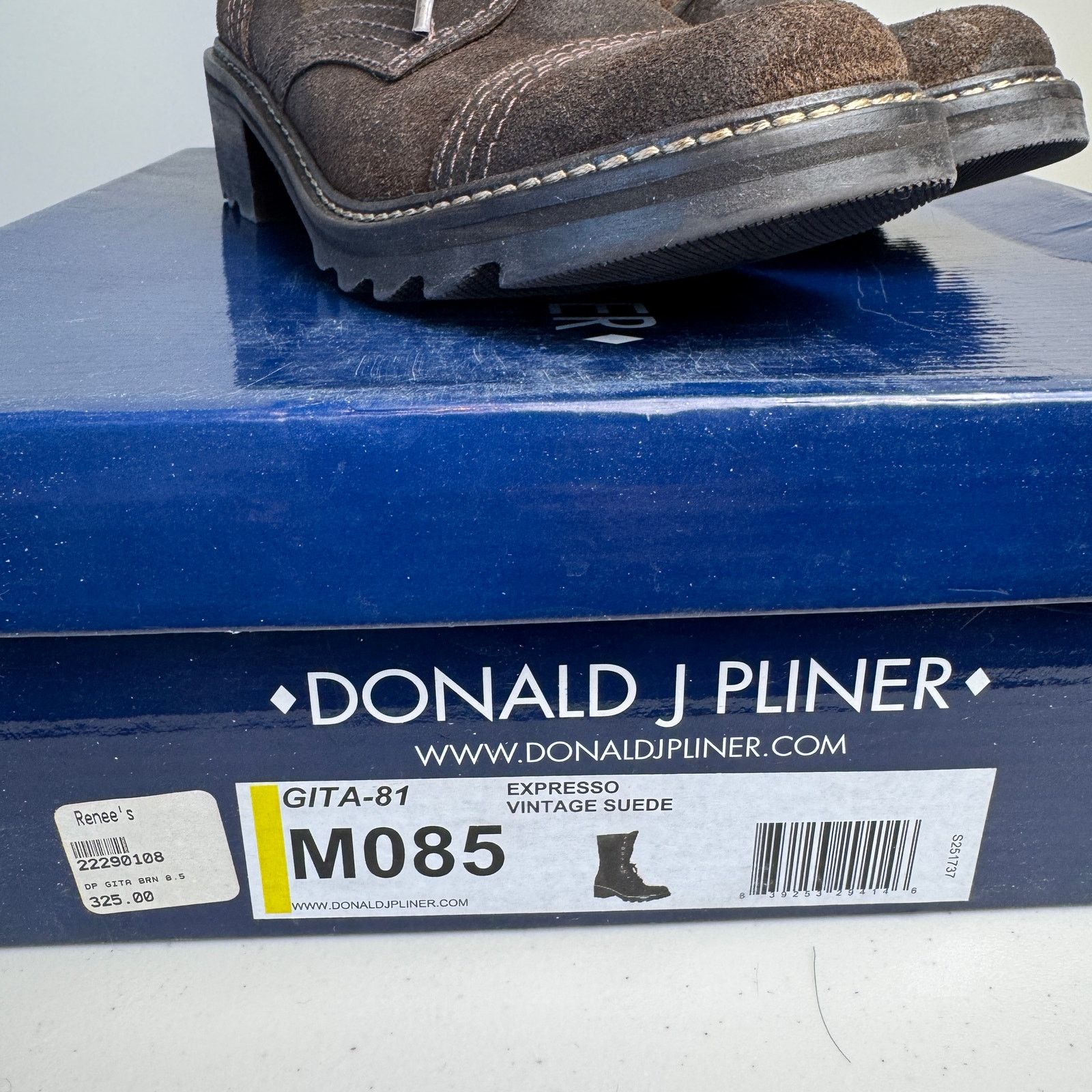 Donald Pliner × Other Donald J Pliner Brown Leather Lace Up Zip Boots - 8.5M Size US 8.5 / IT 38.5 - 2 Thumbnail