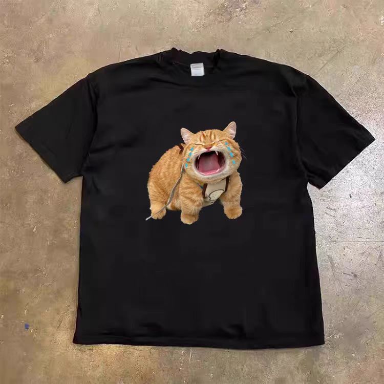 Japanese Brand × Vintage Black Loose Printed Short Sleeve T-Shirt Size US L / EU 52-54 / 3 - 1 Thumbnail