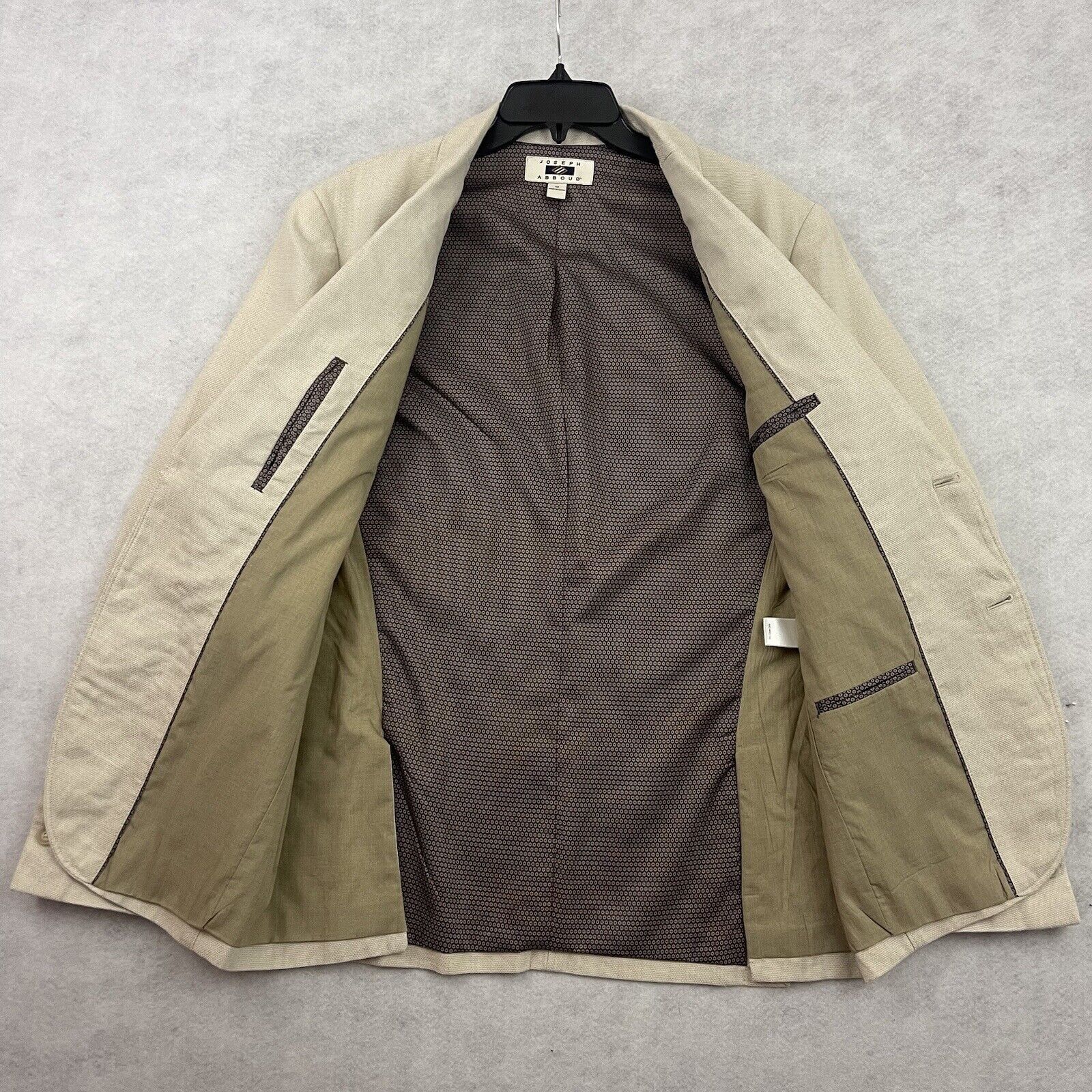 Joseph Abboud Joseph Abboud Button Jacket Mens M Beige Linen Blend Blazer Size 40R - 10 Thumbnail