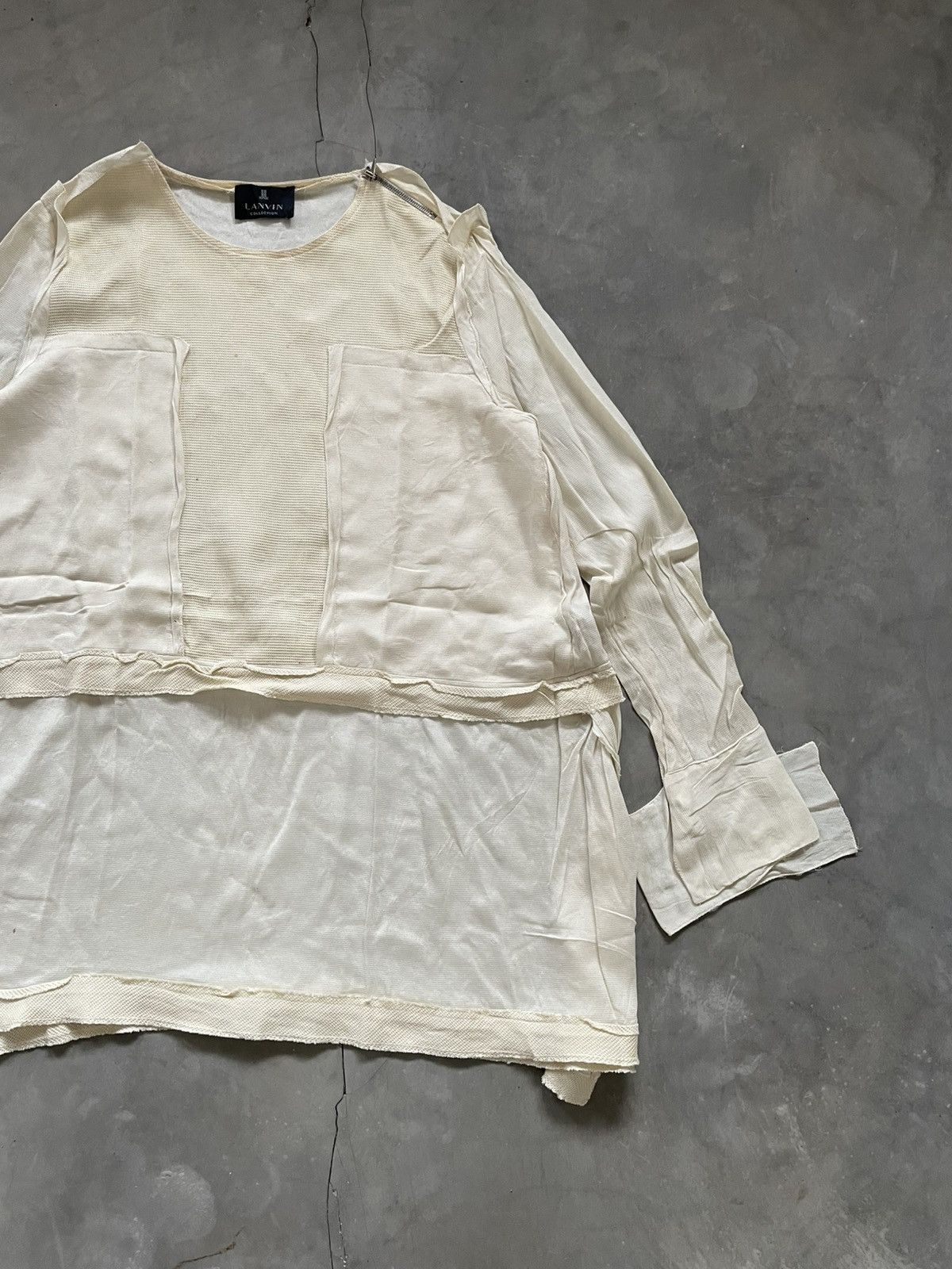 Lanvin Rare Archive Lanvin Avant-Garde Layered Raw-Edge Longsleeve Size M / US 6-8 / IT 42-44 - 5 Thumbnail