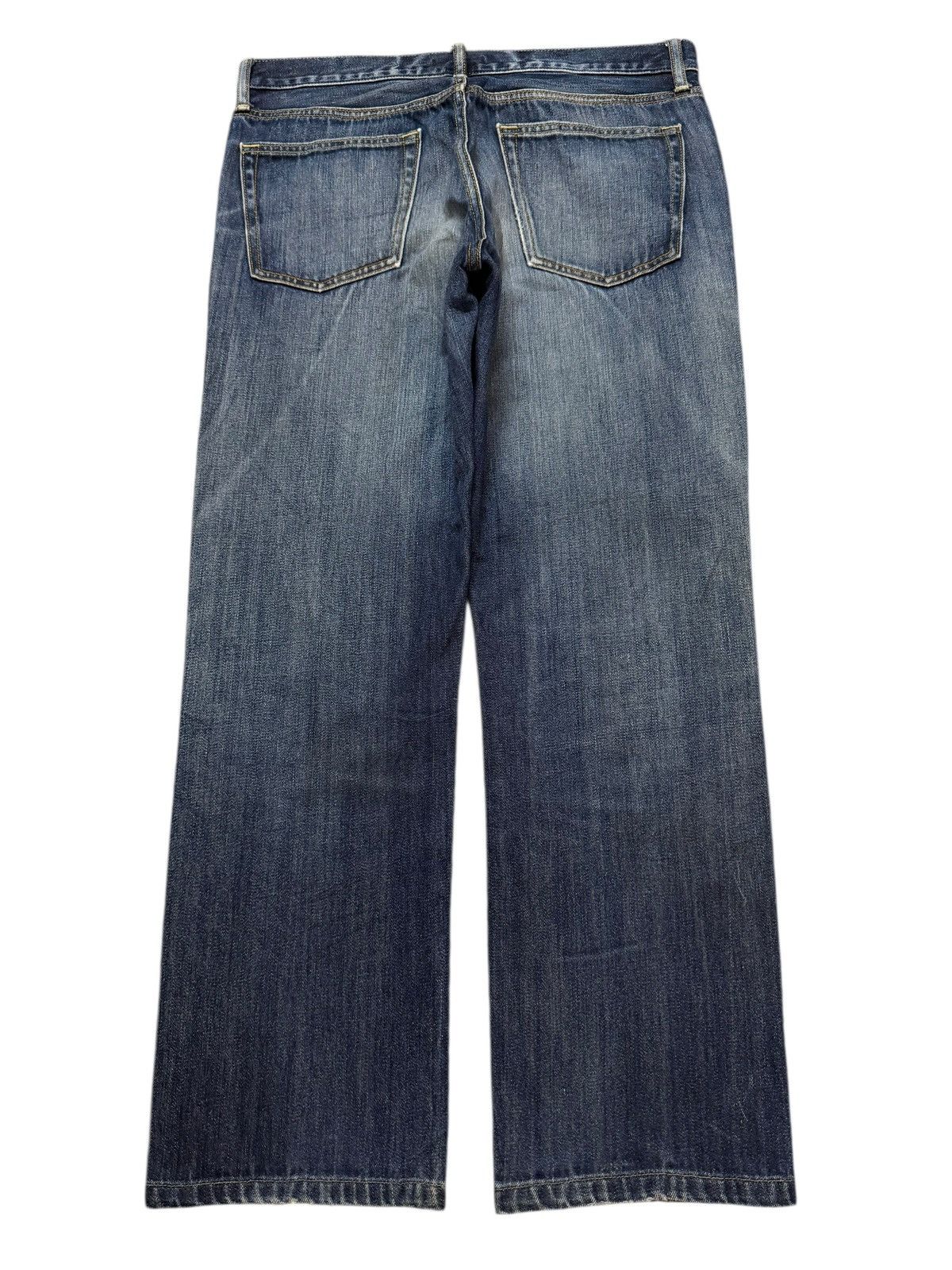 Uniqlo Vintage Y2K Japanese Uniqlo Blue Faded Wash Straight Leg Size US 34 / EU 50 - 2 Thumbnail