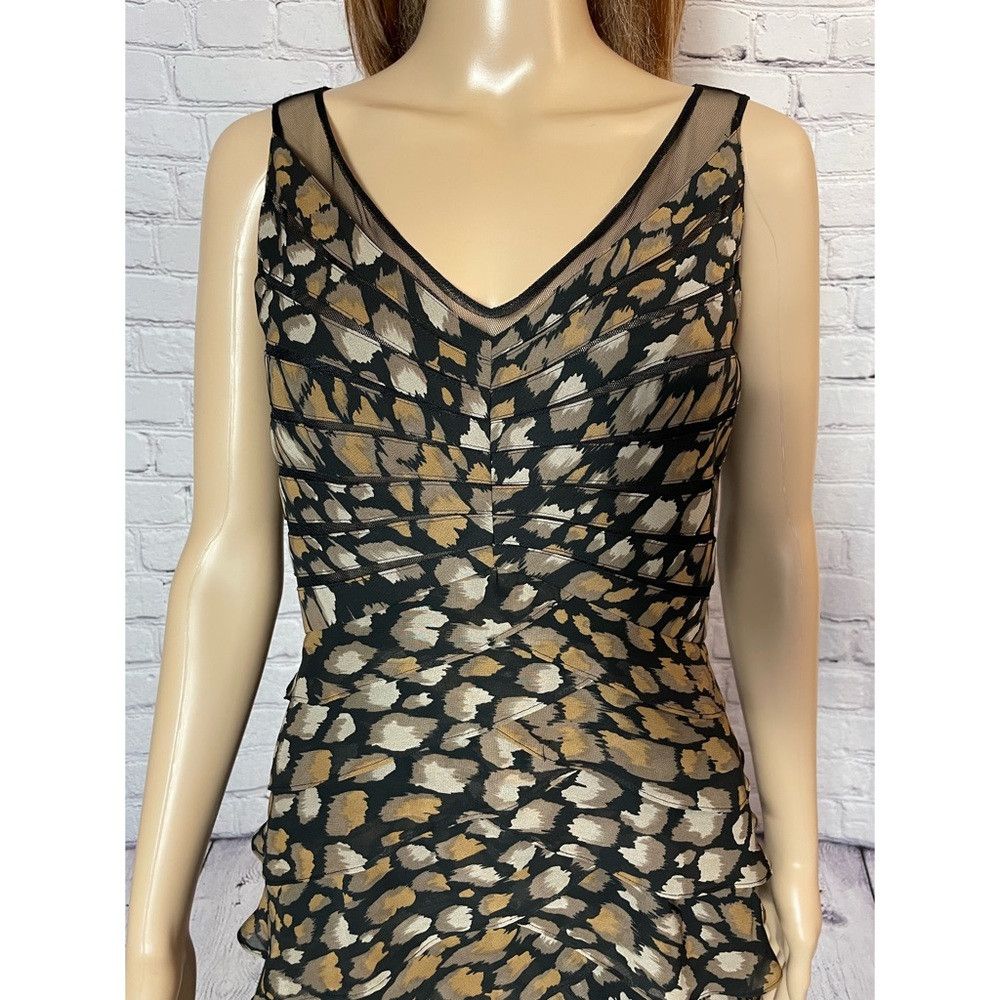 Adrianna Papell Adrianna Papell Animal Print Tiered Sleeveless Dress Size 6 Size M / US 6-8 / IT 42-44 - 3 Thumbnail