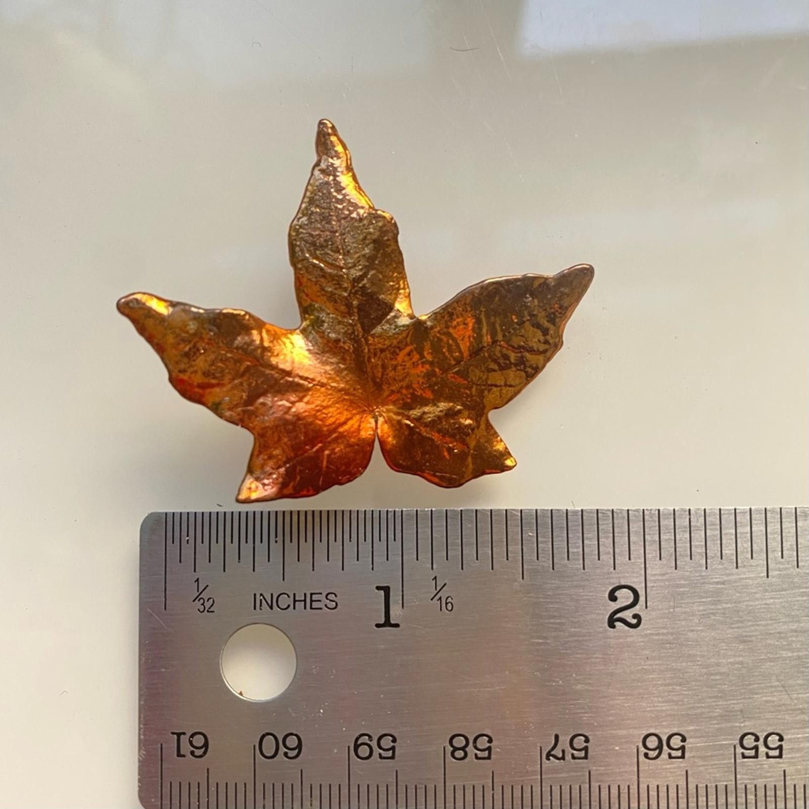 Other SpenCraft Copper Maple Leaf Brooch Pin Real Leaves Size ONE SIZE - 4 Thumbnail