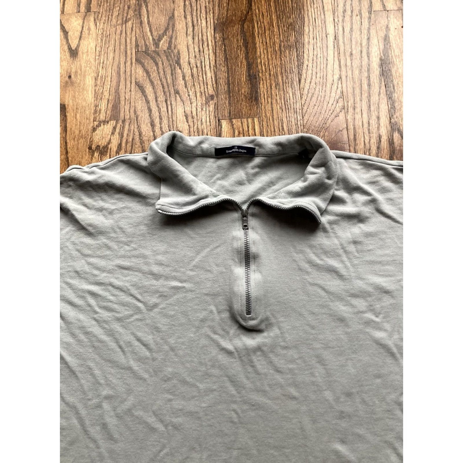 Ermenegildo Zegna Ermenegildo Zegna Sweater Mens 1/4 Zip Mock Neck Cotton Pullover L Blue Italy Sports Featured Tailored Regular Size US L / EU 52-54 / 3 - 4 Thumbnail