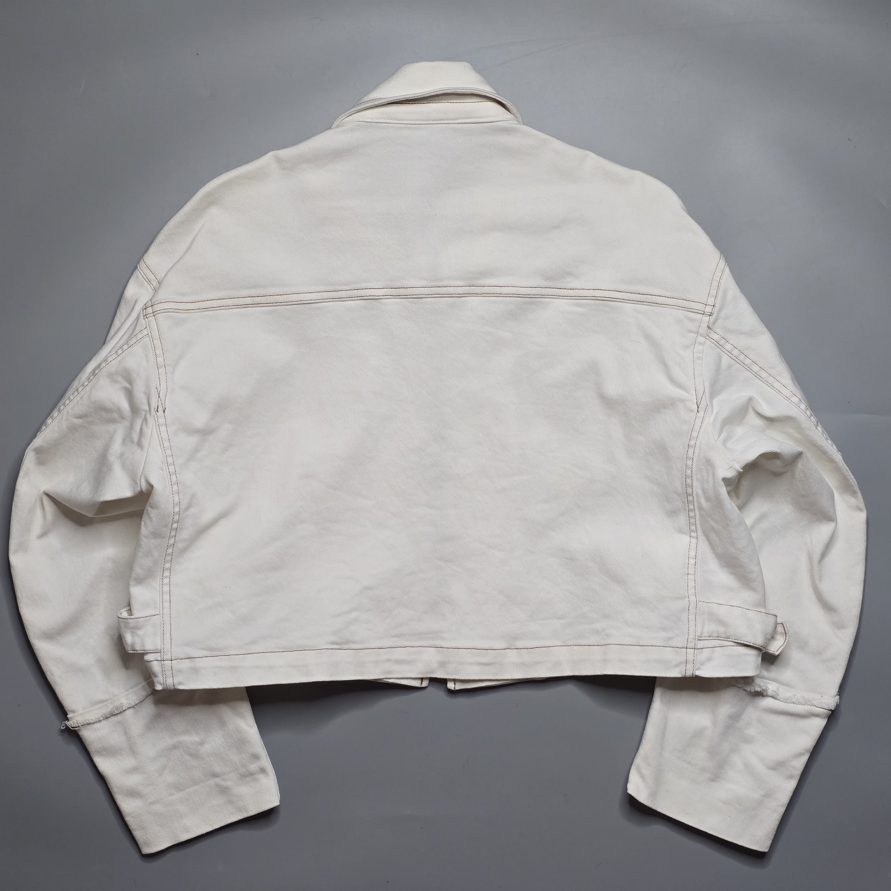 Miu Miu Miu Miu - "You will be fine" Cropped Jacket - Ecru Size S / US 4 / IT 40 - 2 Thumbnail