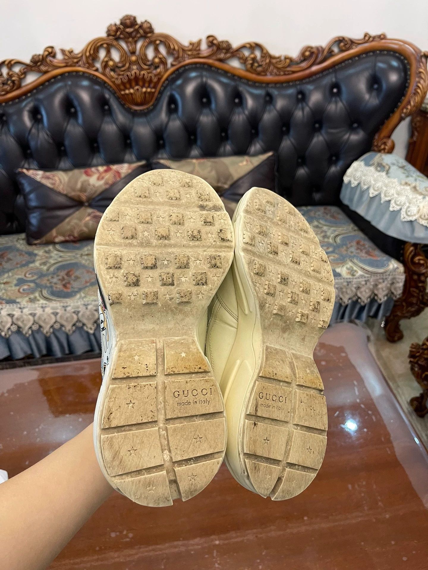 Gucci Gucci Dad Sneaker 6.5 NM Side Intact Minor Toe Scuffs Auth Size US 6.5 / EU 39-40 - 6 Thumbnail