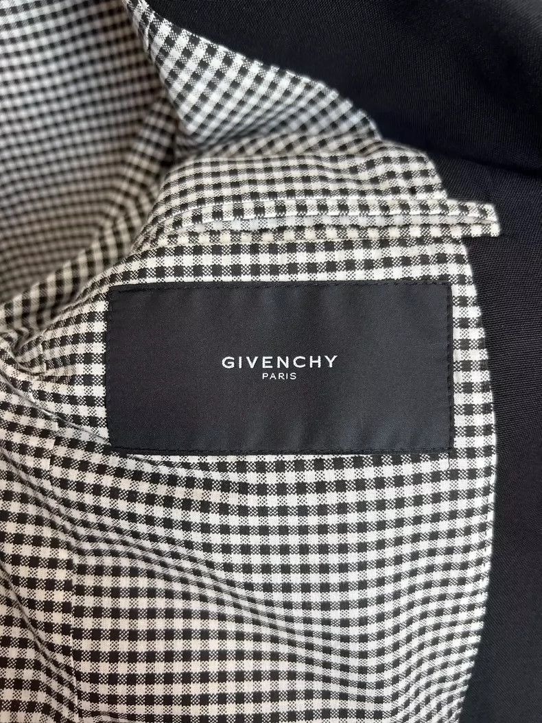 Givenchy Givenchy Givenchy Black Check Pattern Suit Jacket -2507 Size US L / EU 52-54 / 3 - 5 Thumbnail