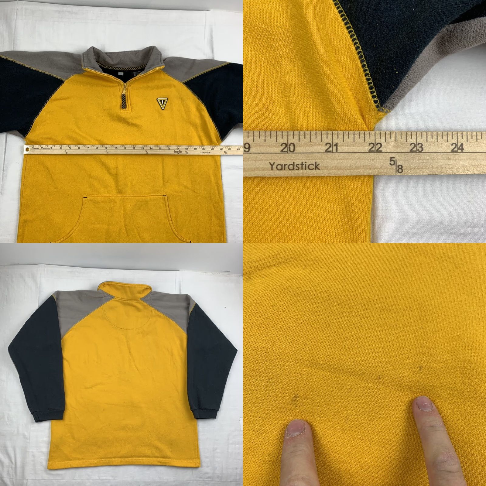 Vintage VINTAGE No Boundaries Sweatshirt Adult M Yellow Pullover Zip 90s Y2K Grunge Mens Size US M / EU 48-50 / 2 - 8 Thumbnail