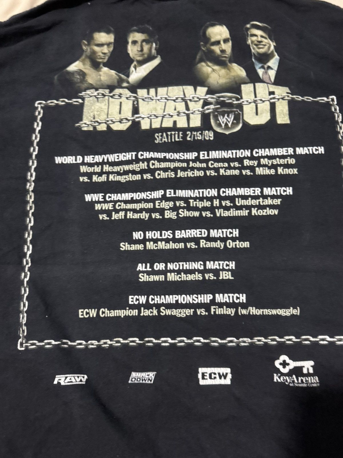 Vintage Vintage 00s WWE No Way Out 2009 PPV T-Shirt Size US L / EU 52-54 / 3 - 7 Thumbnail