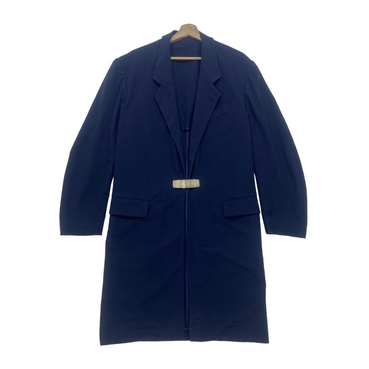 Designer × Jean Paul Gaultier Jean Paul Gaultier Homme Buckle Poliuretana Long Coat Size US M / EU 48-50 / 2 - 2 Thumbnail
