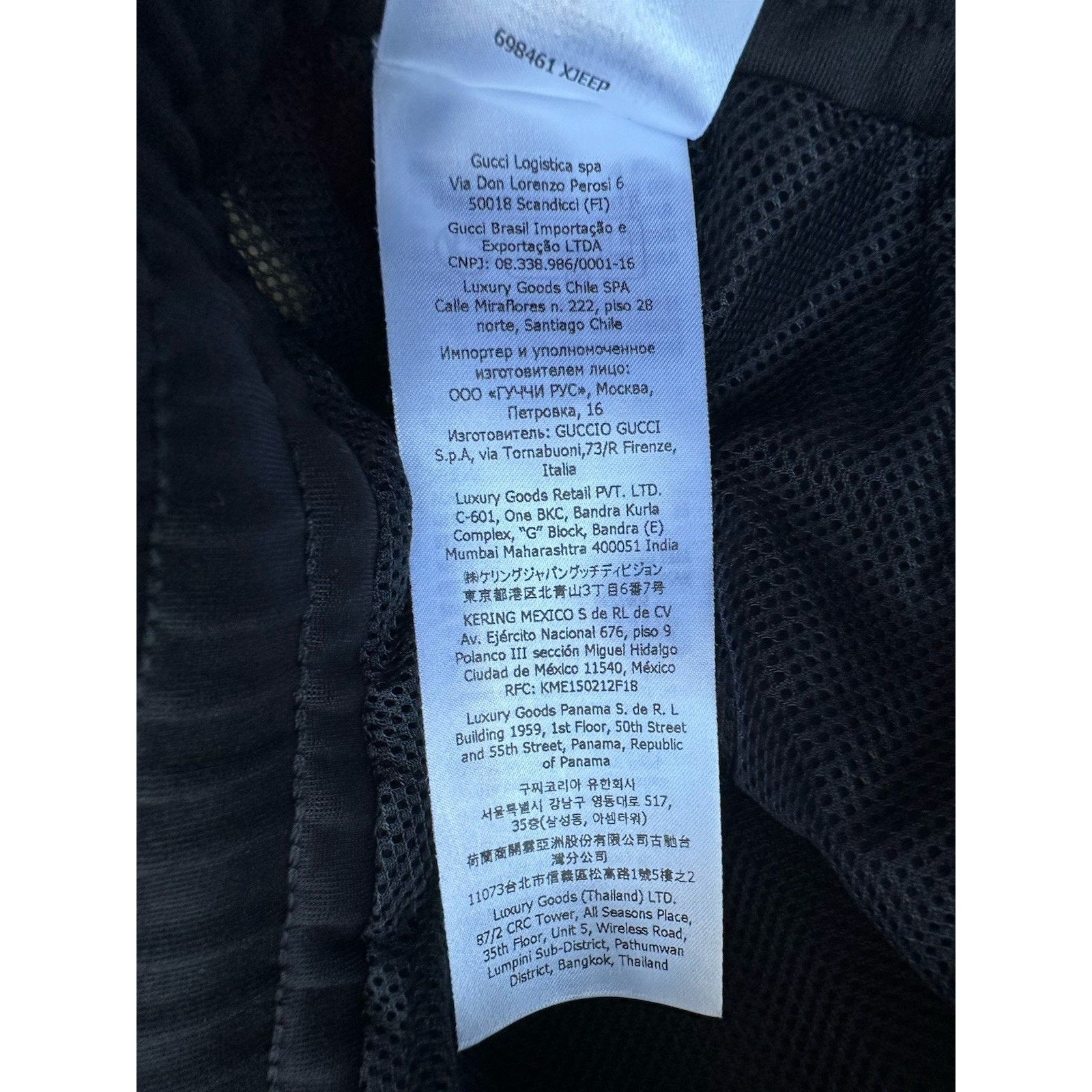 Gucci Neoprene Black Web Jogging Pants 3XL (36”) 698461