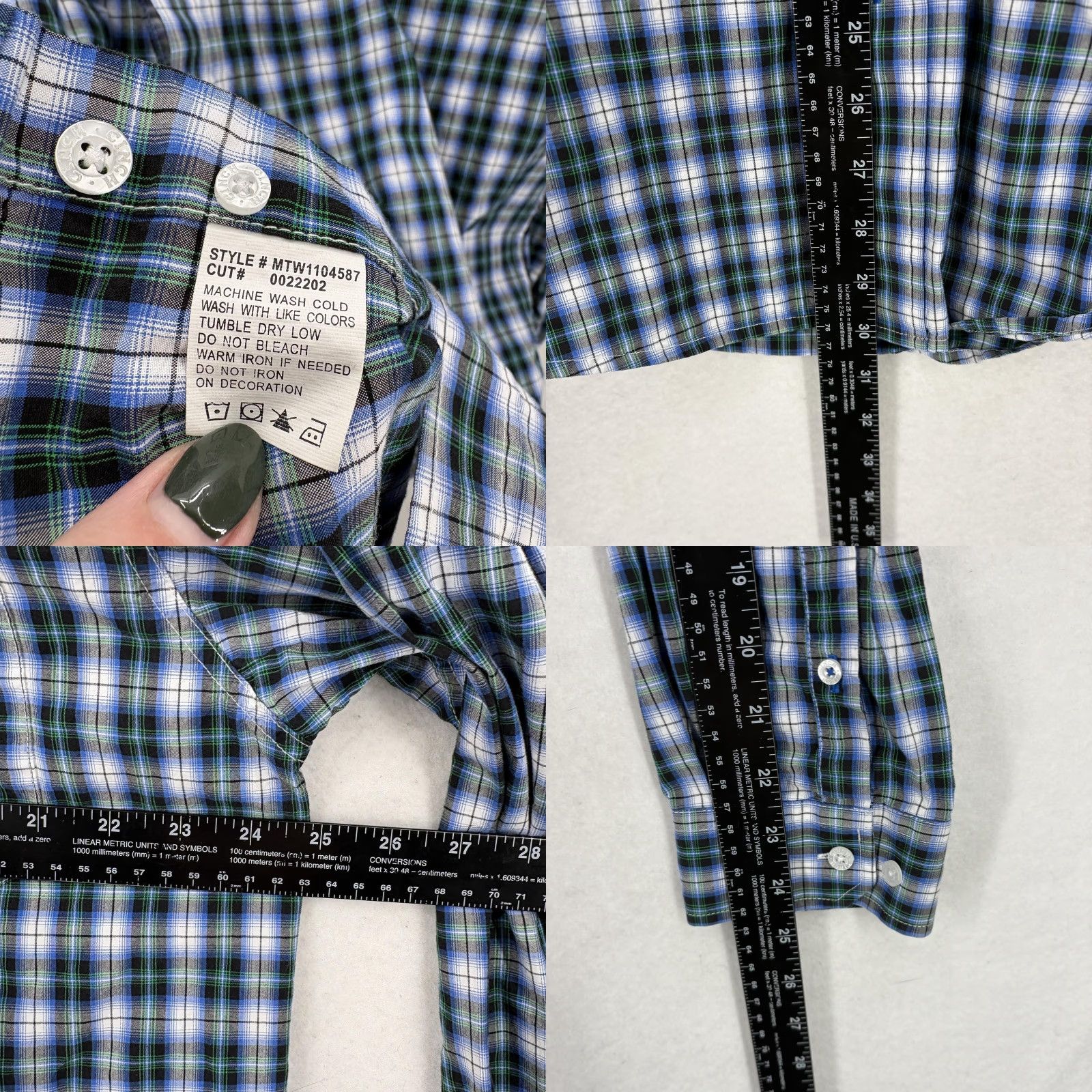 Vintage Cinch Shirt Mens Large Blue Plaid Button-Down Western Long Sleeve Cowboy Shirt Size US L / EU 52-54 / 3 - 8 Thumbnail