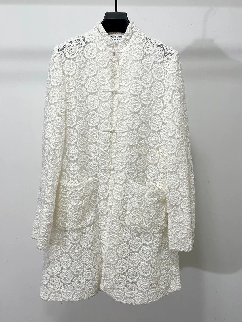 Other Comme Des Garcons Rose Lace Jacket Size XS / US 0-2 / IT 36-38 - 1 Thumbnail