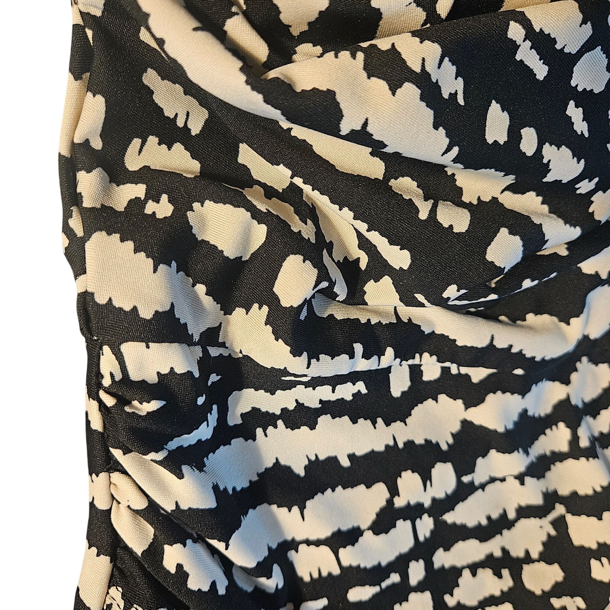 Other Madison Leigh Black White Abstract Shirt Dress L Belted Maxi Size L / US 10 / IT 46 - 10 Thumbnail