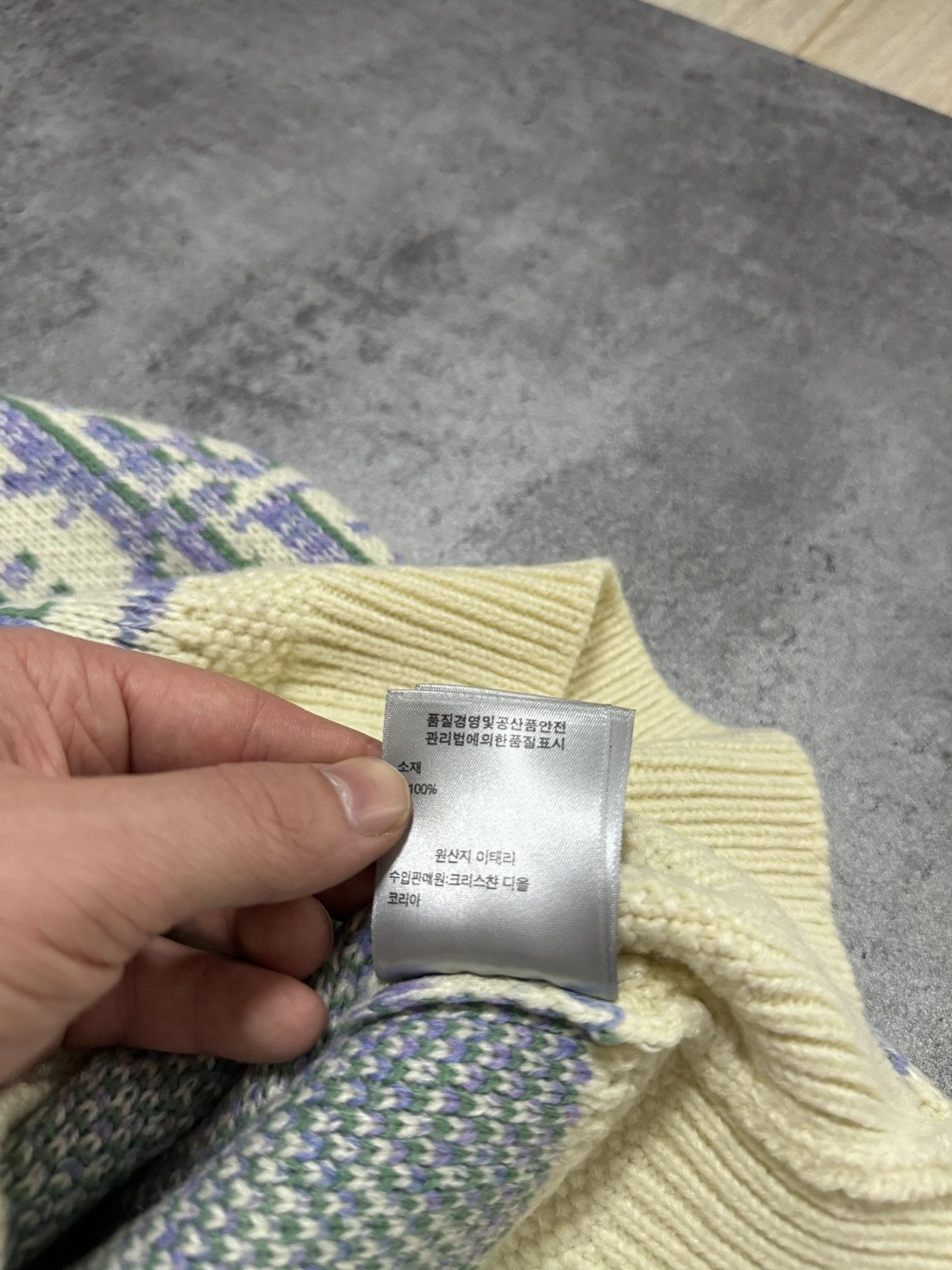 Designer × Vintage Di*r Monogram Vintage Boxy Sweathsirt sweater knitwear rare Size US L / EU 52-54 / 3 - 5 Thumbnail