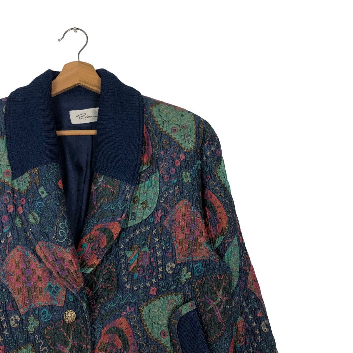 Japanese Brand 🔥Vintage Bomber Jacket Double Collar Reina Art Issey Miyake Size US M / EU 48-50 / 2 - 6 Thumbnail