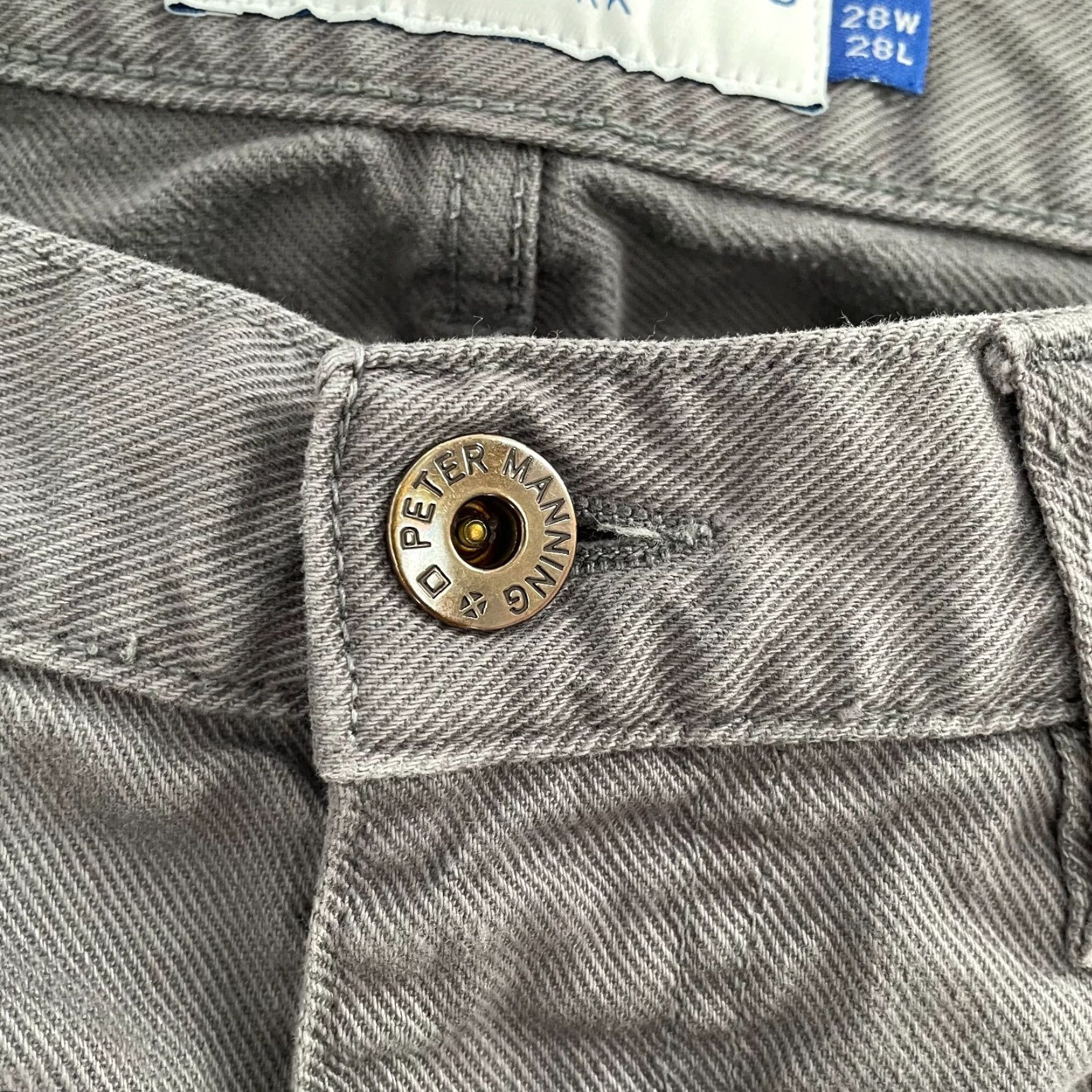 Vintage Peter Manning Pants Adult 28 Gray 5 Pocket Stretch Twills NYC Mens Size US 28 / EU 44 - 5 Thumbnail