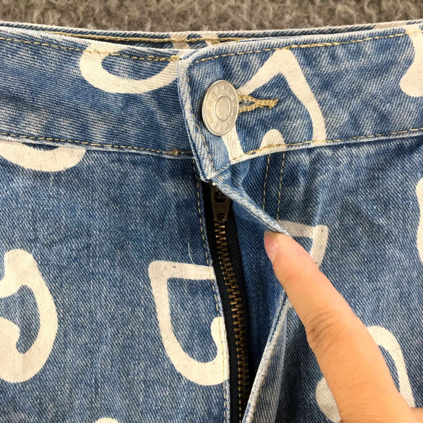 Vintage Refuge Mom Shorts Womens Blue Medium Wash Denim High Rise 5 Pockets Zip Fly Size 36" / US 14 / IT 50 - 3 Thumbnail