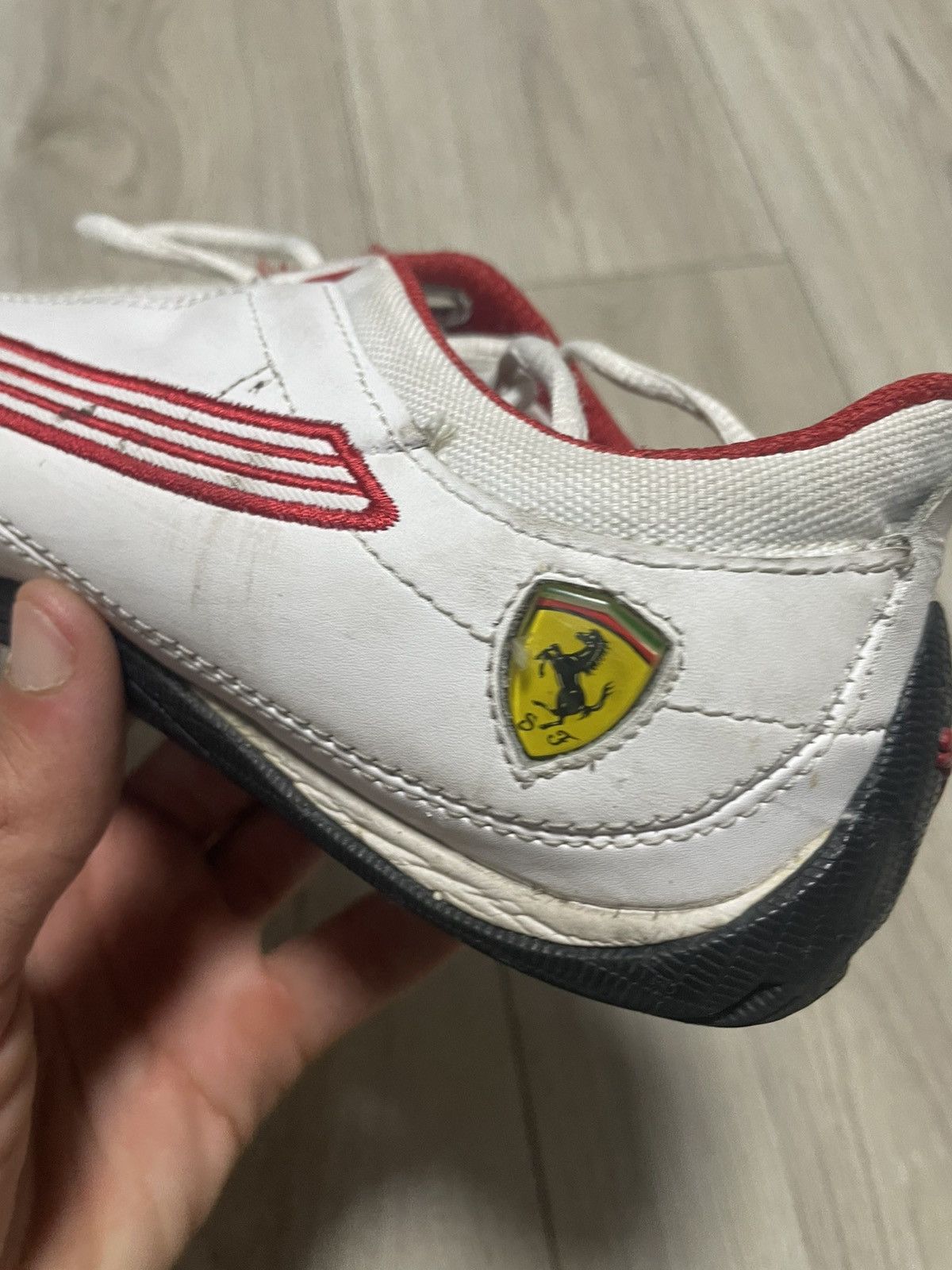 Ferrari × Puma × Vintage Vintage 00s Puma Ferrari Speed Cat F1 Red Leather Shoes Rare Size US 7.5 / EU 40-41 - 15 Thumbnail
