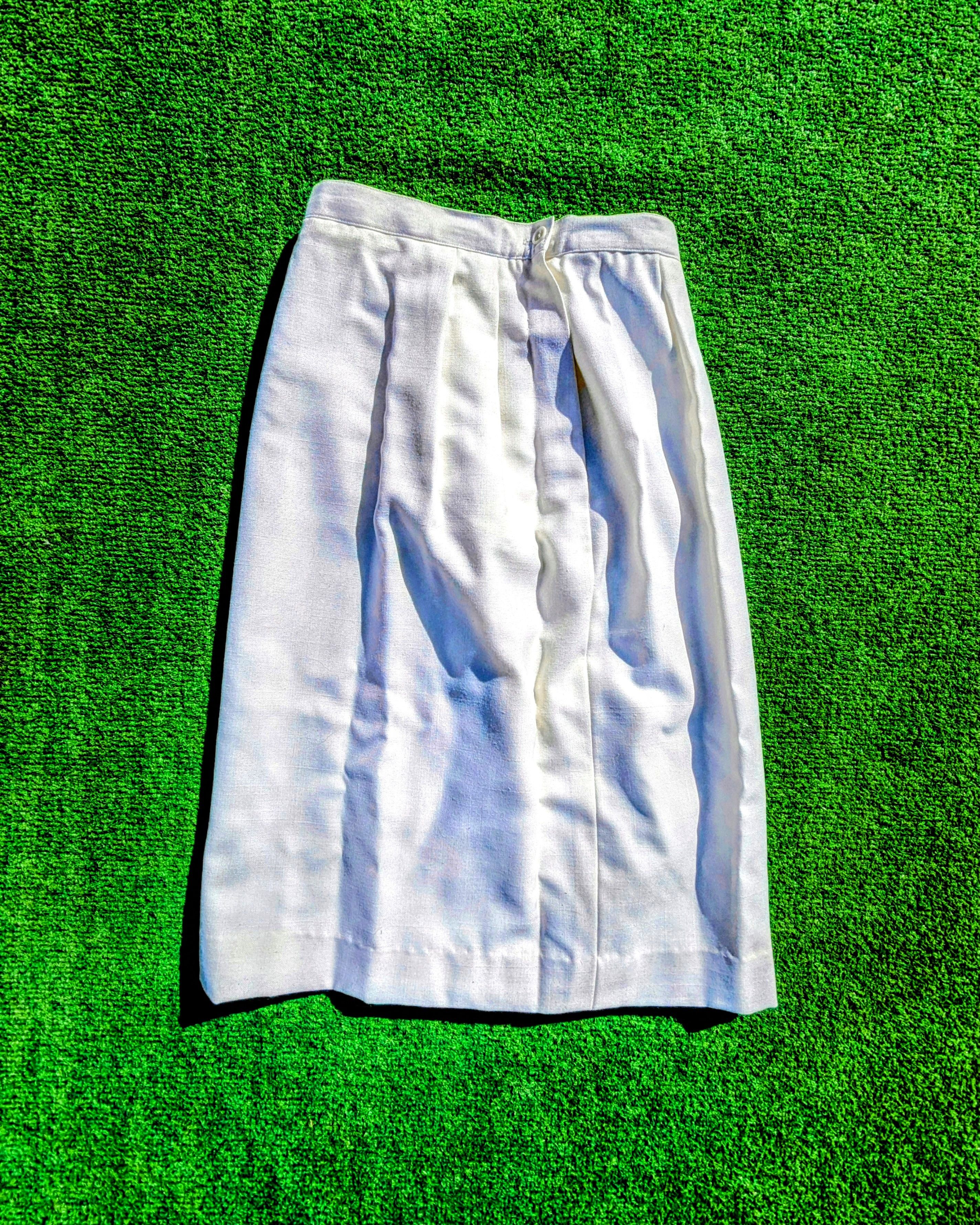 Vintage Vintage 1980s White Peabody House Pleated Maxi Petite Skirt Size 26" / US 2 / IT 38 - 7 Thumbnail