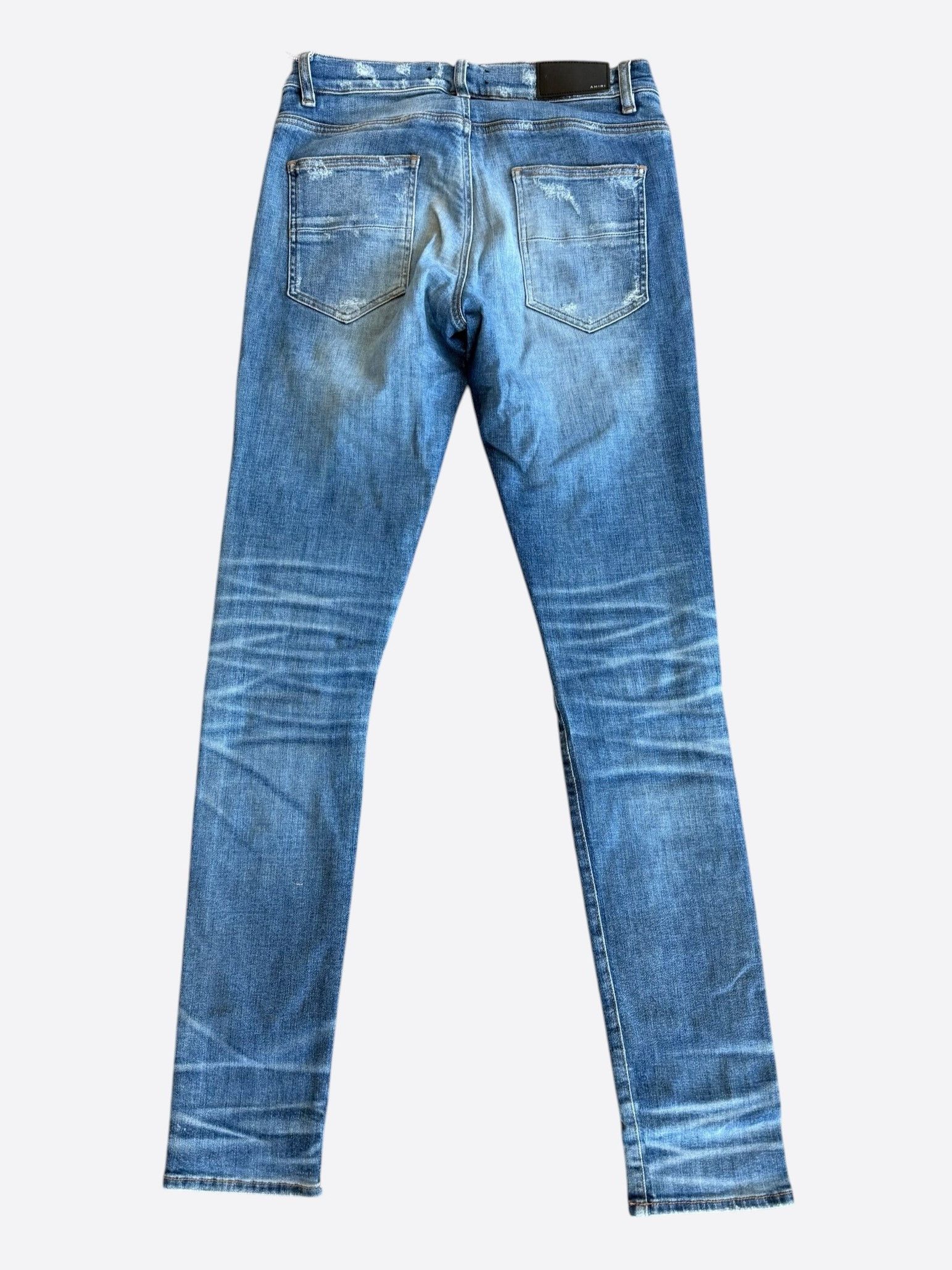Amiri Amiri Indigo & Blue Patch MX1 Jeans Size US 31 - 2 Thumbnail