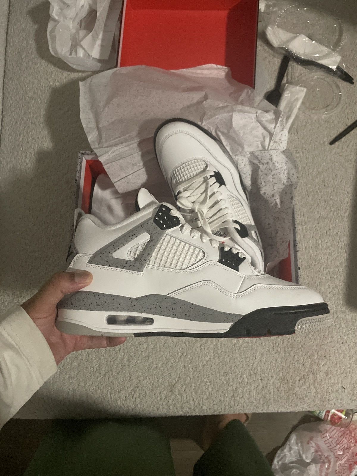 Jordan Brand White Cement 4's Size US 10 / EU 43 - 4 Thumbnail