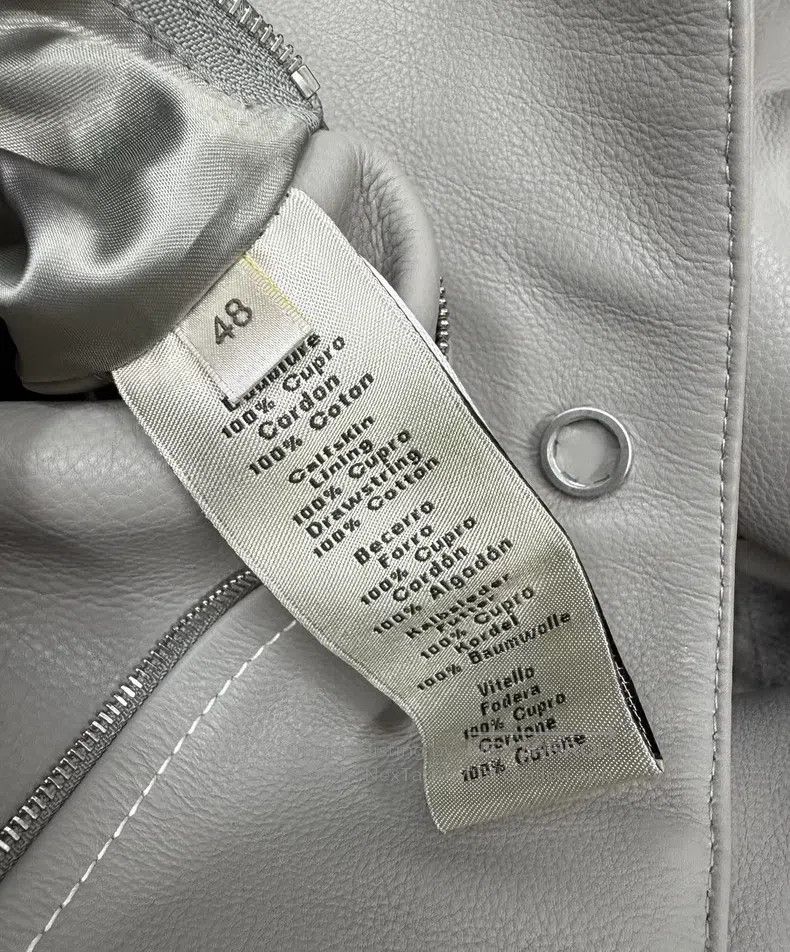 Hermes Hermes Light gray leather jacket, calf leather, made in Fr Size US M / EU 48-50 / 2 - 7 Thumbnail
