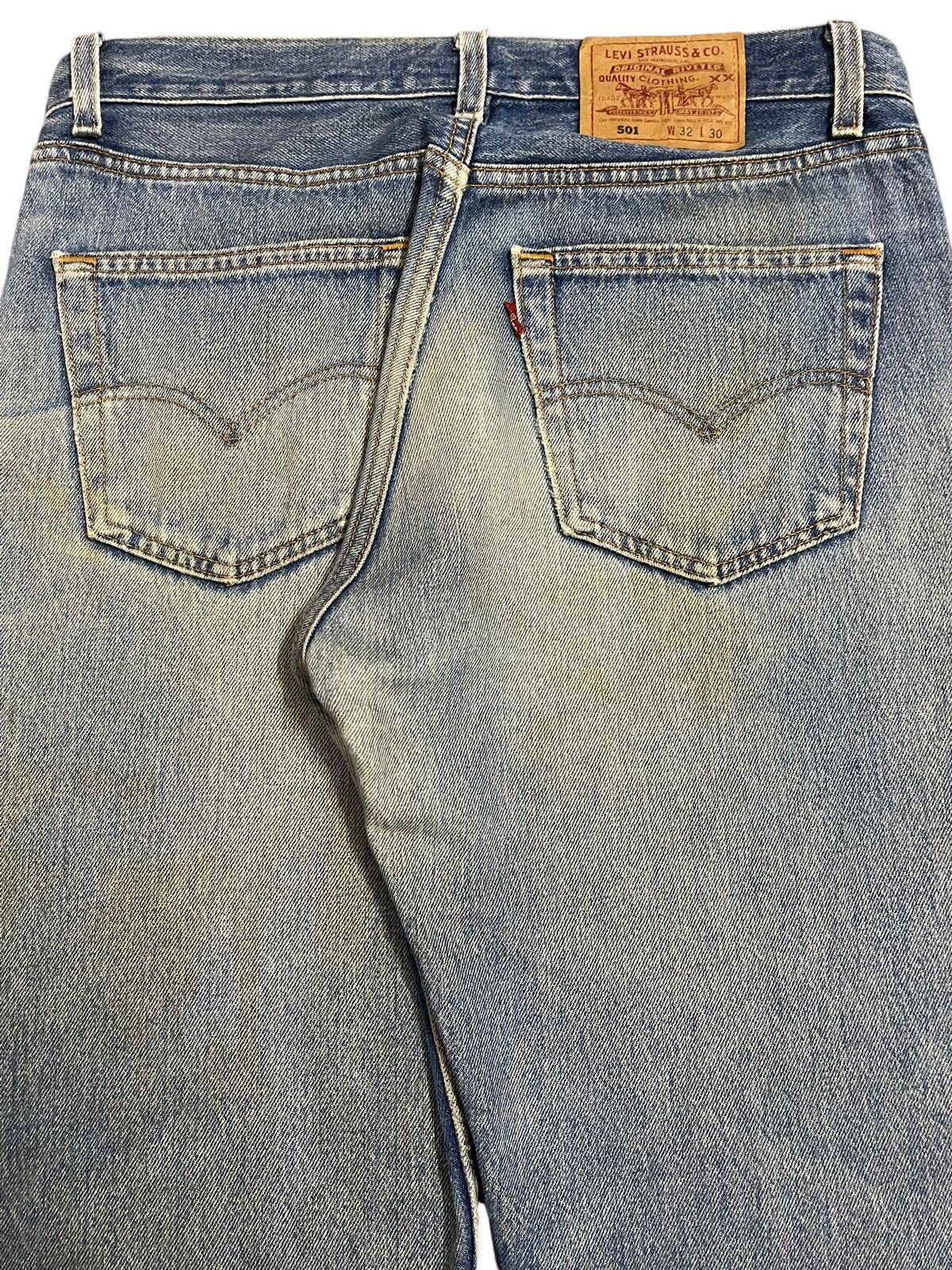 Levi's Vintage 90s Levis 501 Blue Faded Wash Distressed Style Jeans Size US 32 / EU 48 - 6 Thumbnail
