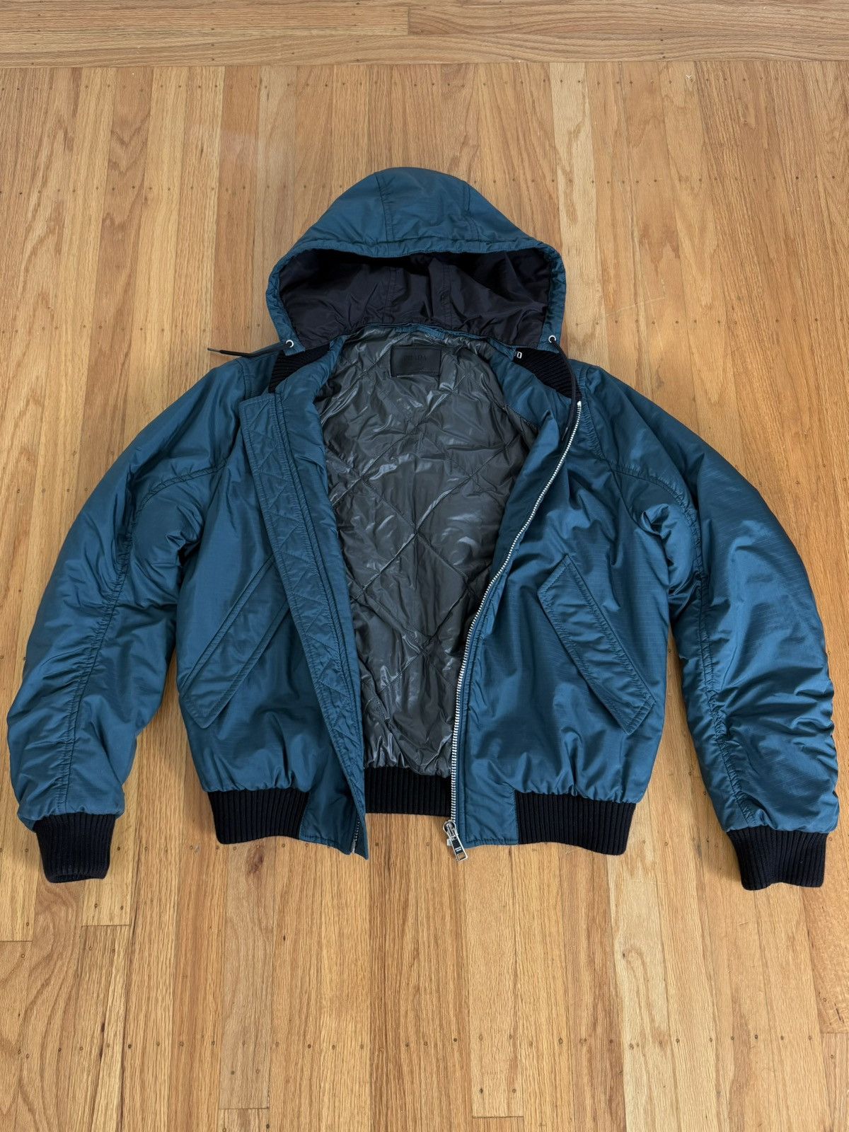 Prada Prada AW18 Hooded Bomber Jacket Size US M / EU 48-50 / 2 - 2 Thumbnail