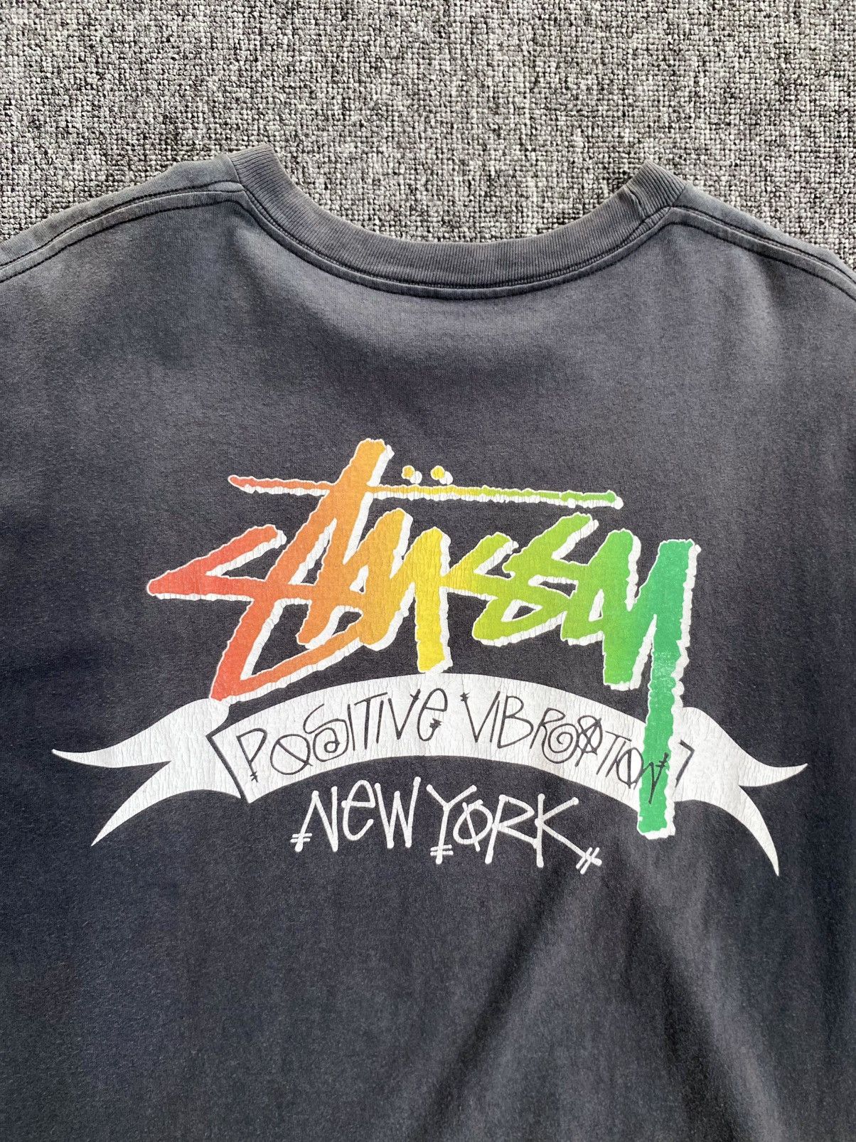 Stussy × Vintage Stussy Positive Vibration Navy Tag Size US L / EU 52-54 / 3 - 4 Thumbnail
