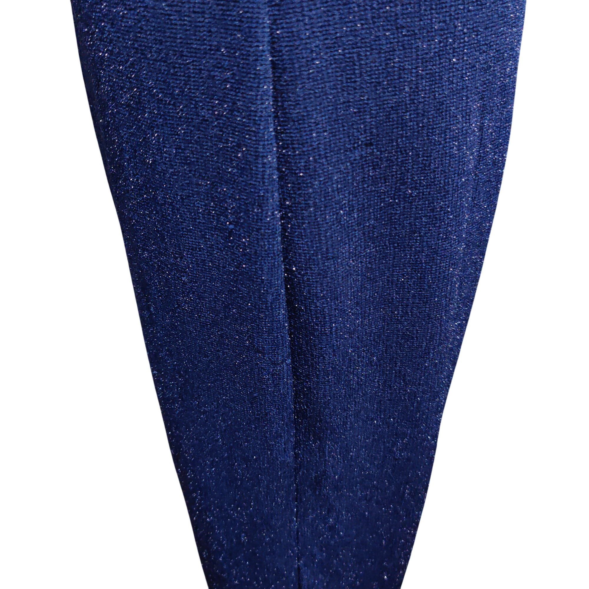 JM Collection JM Collection PM navy blue glitter straight leg pants shimme Size 31" - 8 Thumbnail