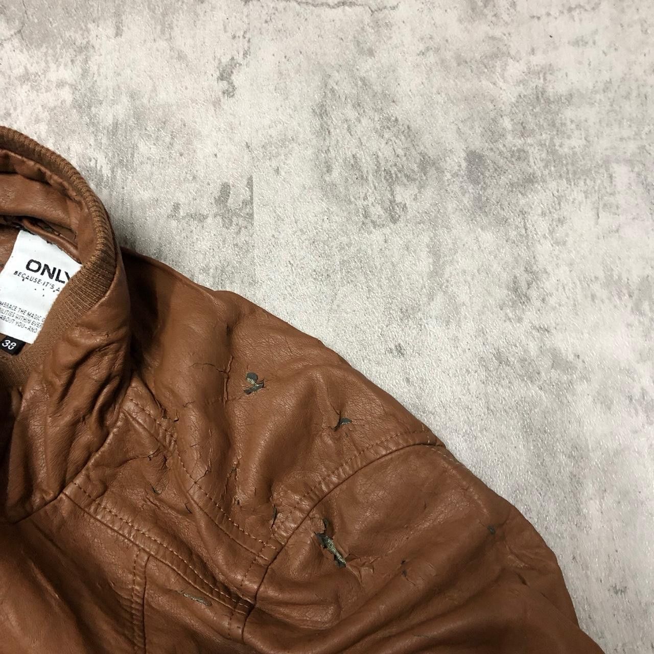 Other Brown leather jacket with zippers and studs #leatherjacket Size US M / EU 48-50 / 2 - 5 Thumbnail